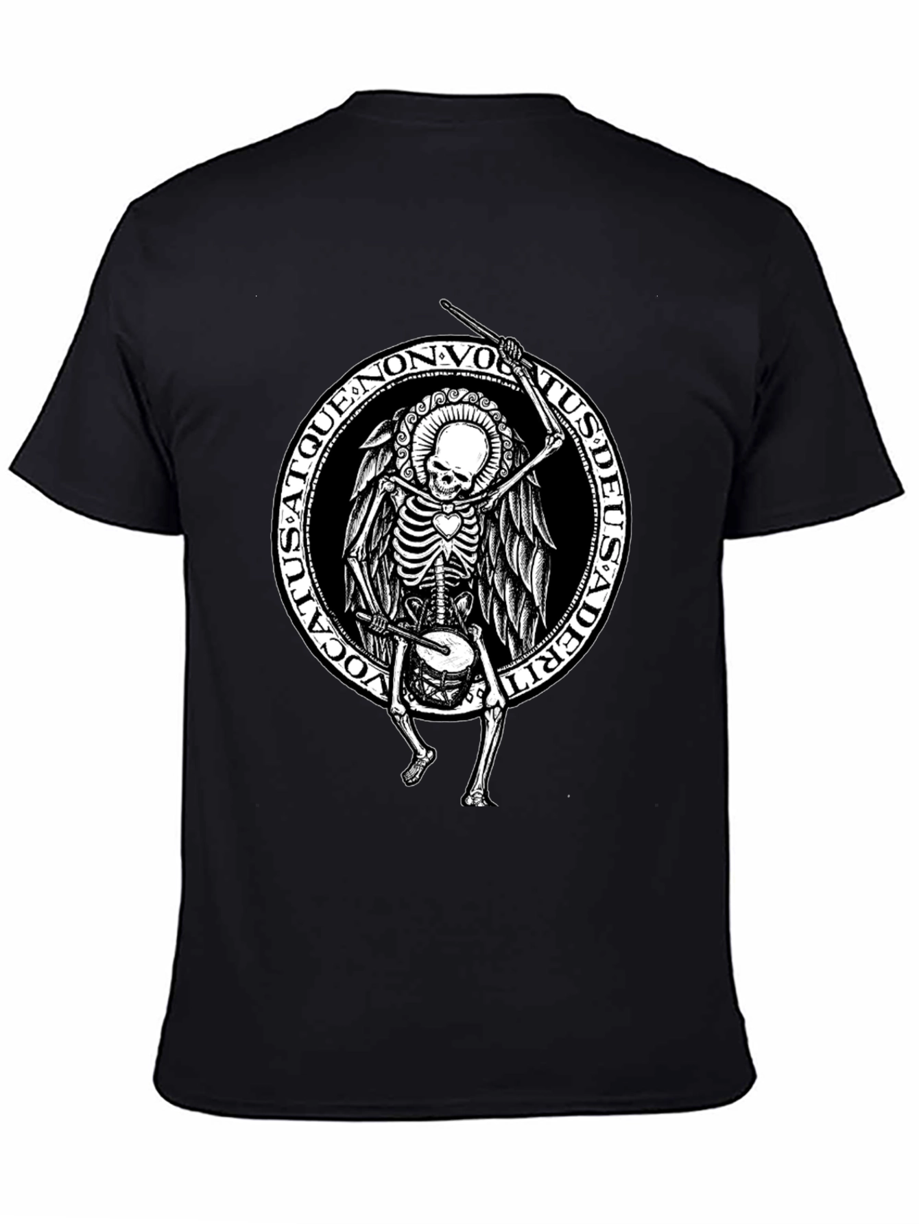Skeleton Drummer Graphic T-Shirt