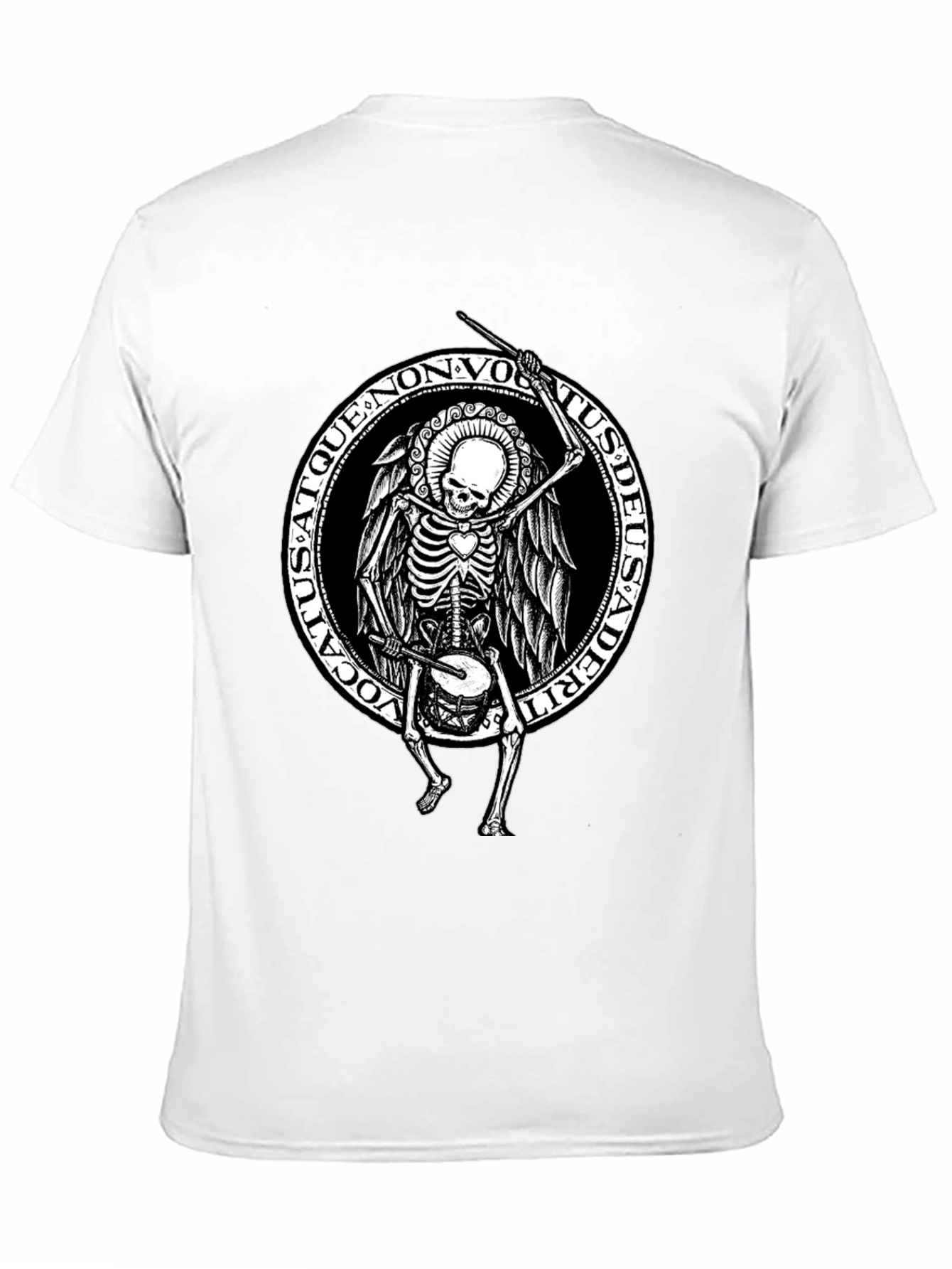 Skeleton Drummer Graphic T-Shirt