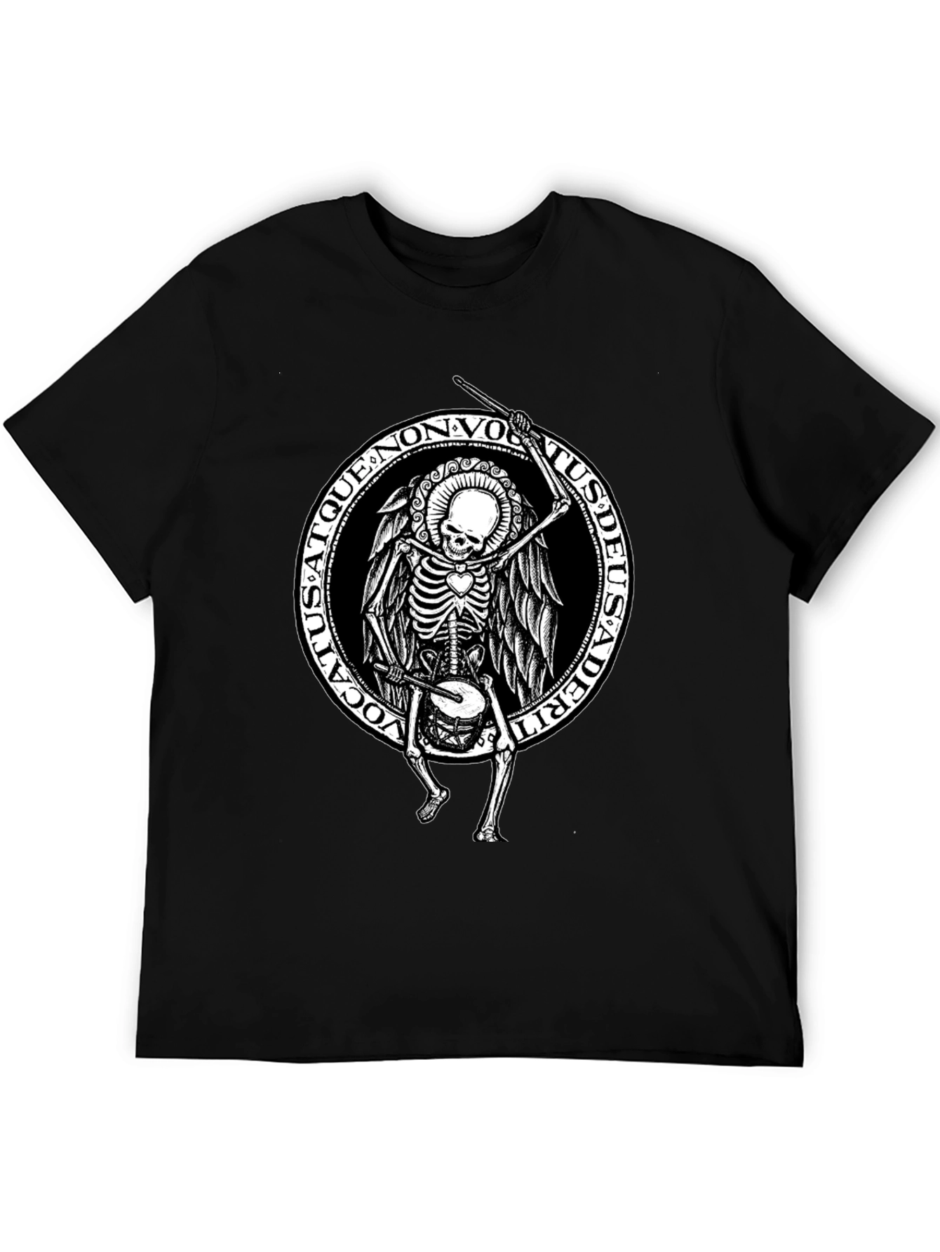 Skeleton Drummer Graphic T-Shirt