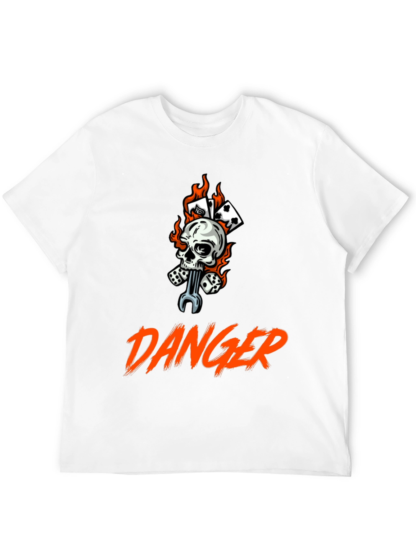 Danger Skull Graphic Black T-Shirt