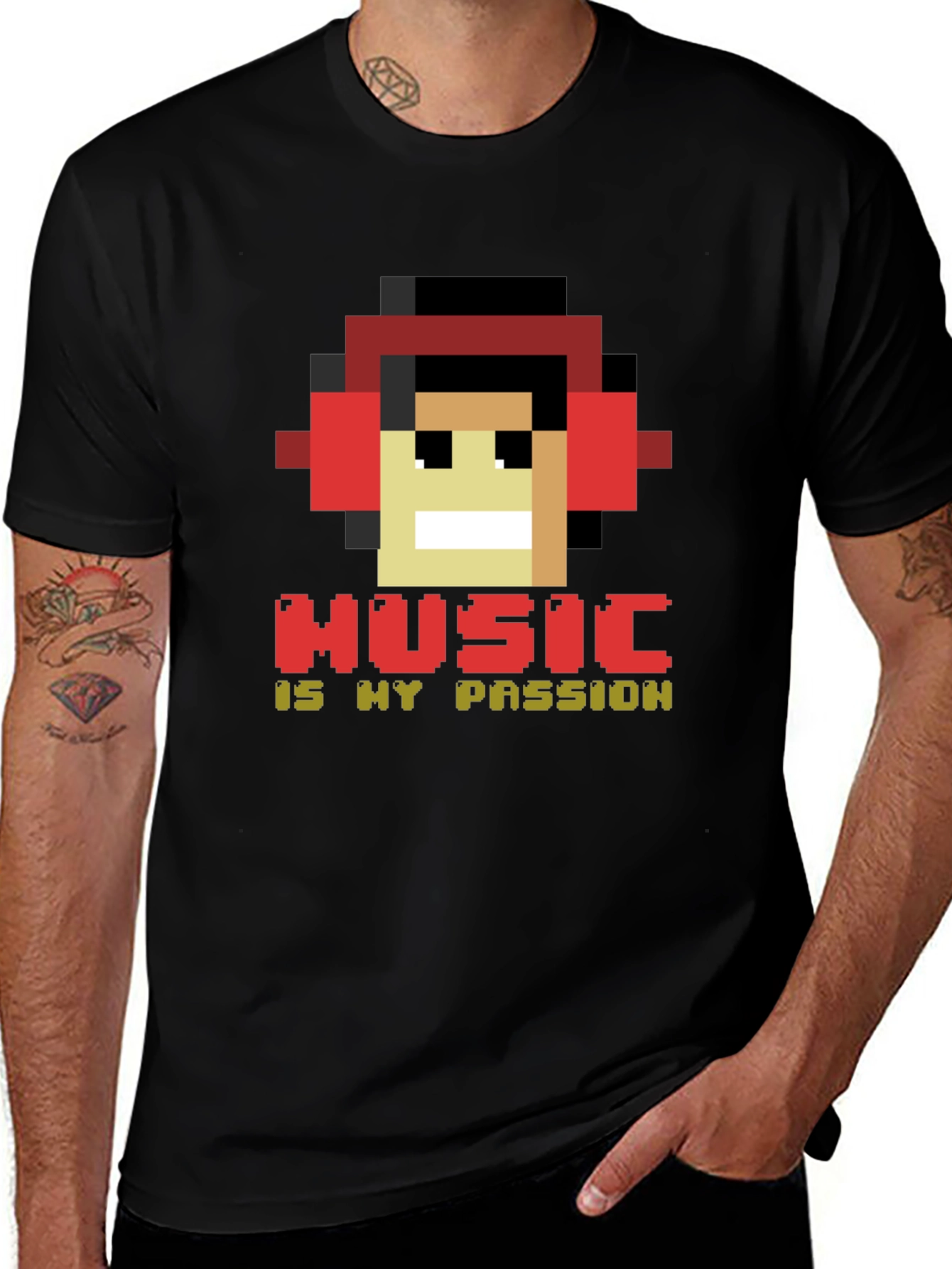 Pixel Music Lover Graphic Tee