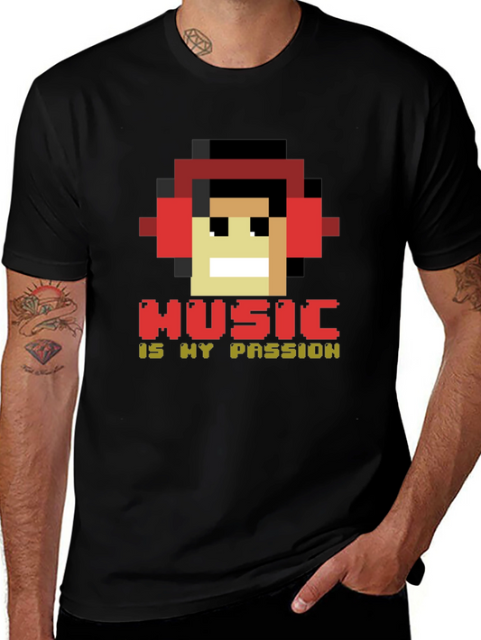 Pixel Music Lover Graphic Tee