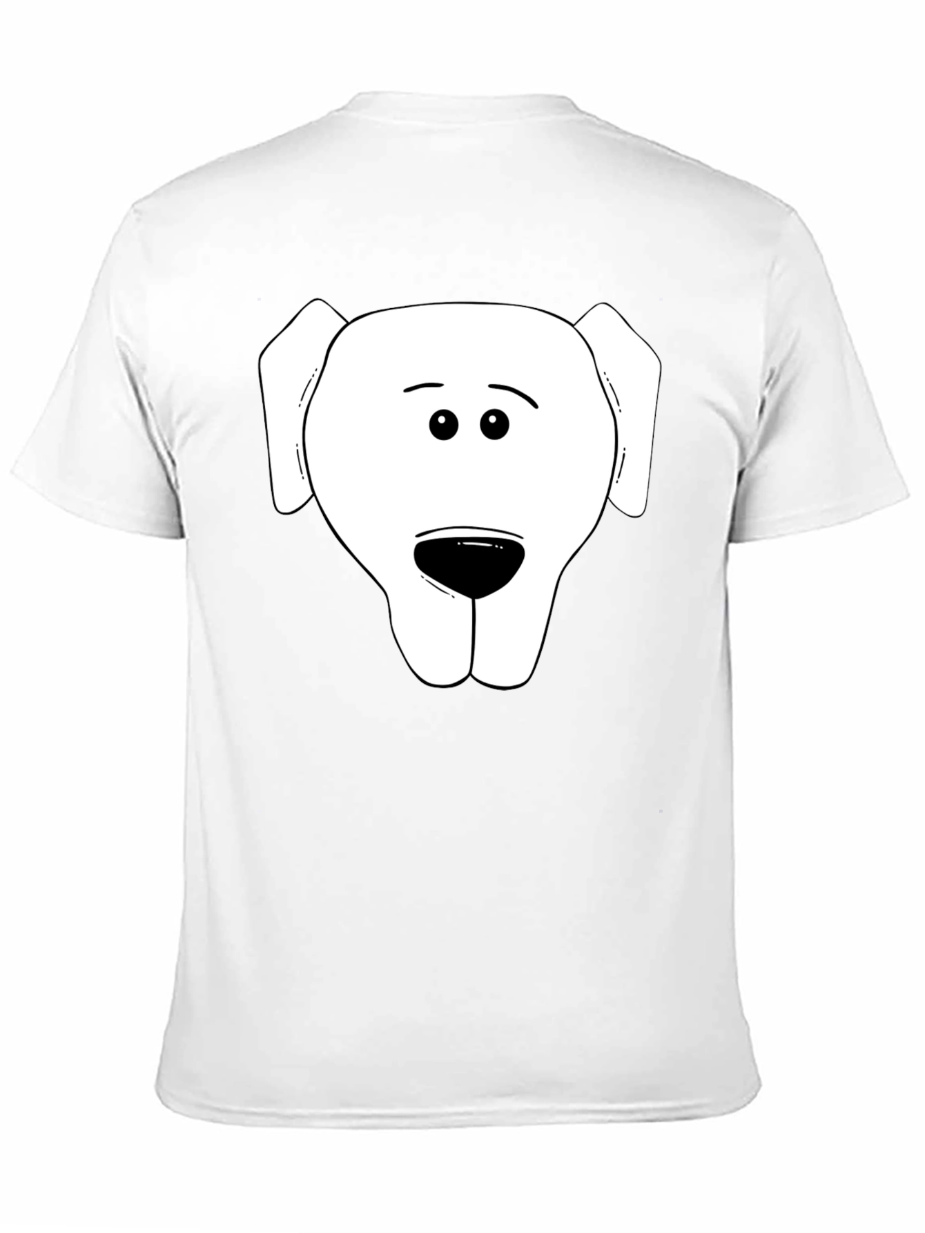 Dog Face Graphic Tee - Black Casual T-Shirt