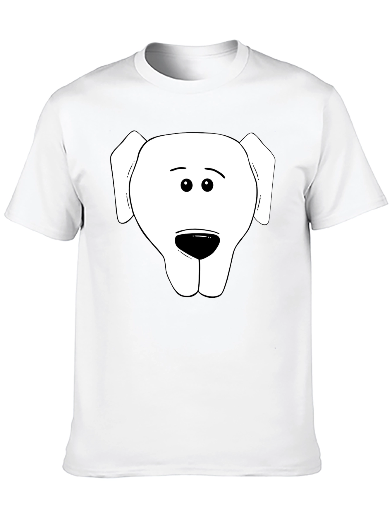Dog Face Graphic Tee - Black Casual T-Shirt