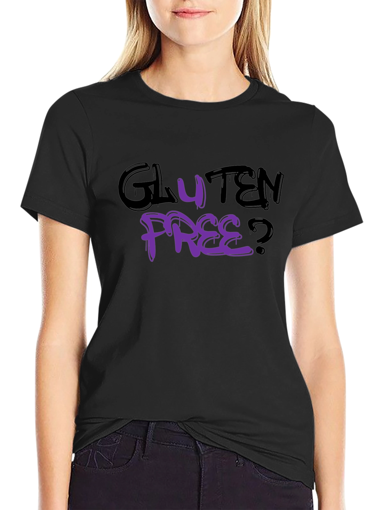 Gluten Free? Graphic Black T-Shirt