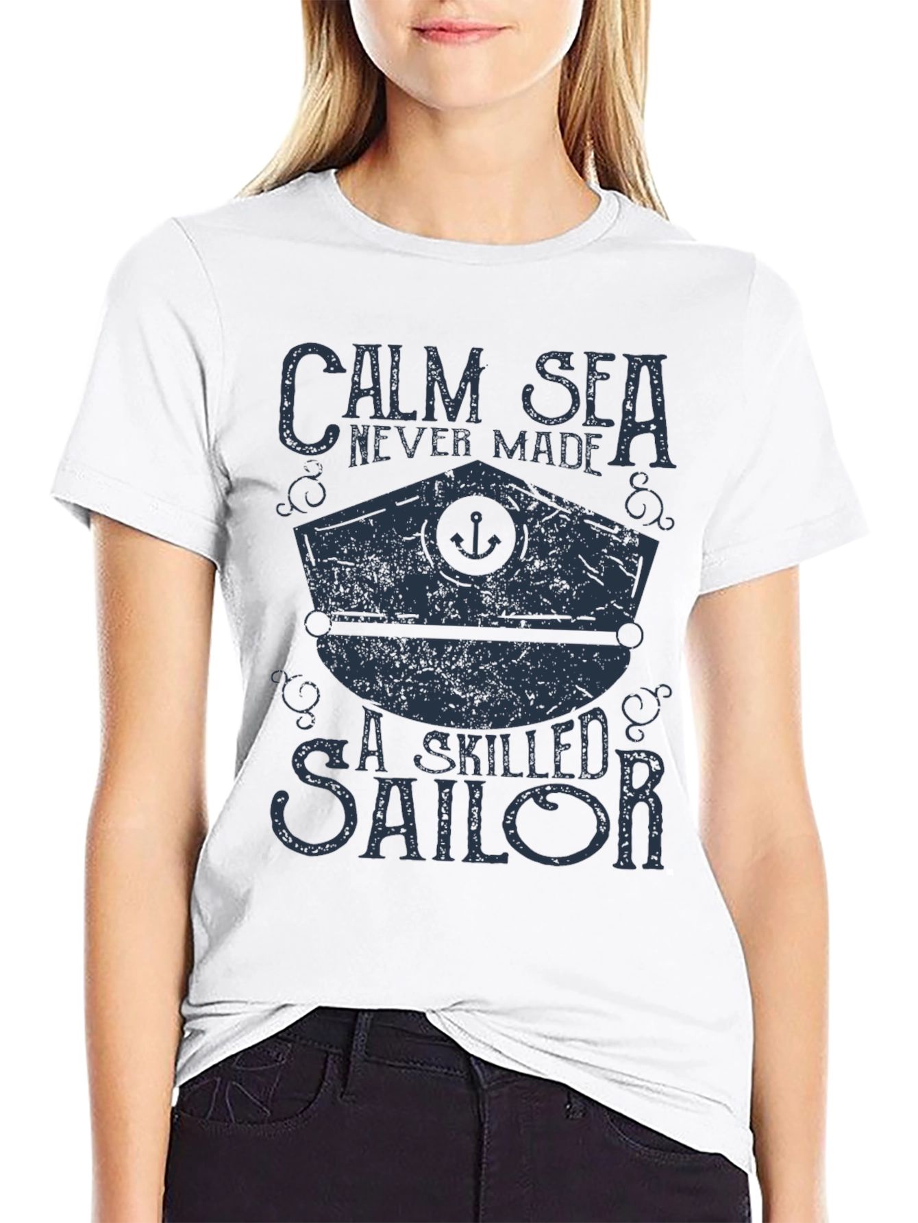 Calm Sea Skilled Sailor Graphic T-Shirt