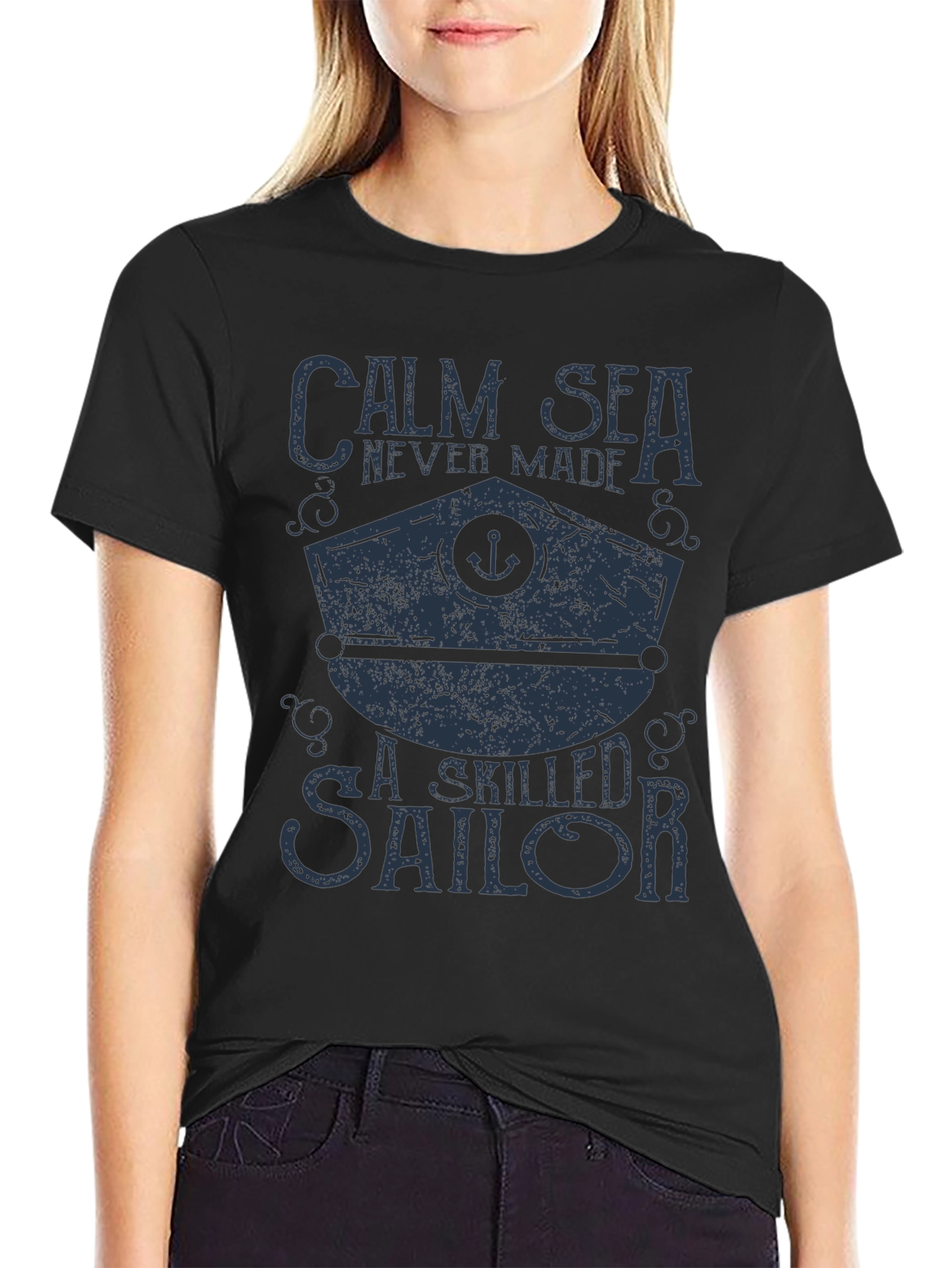 Calm Sea Skilled Sailor Graphic T-Shirt