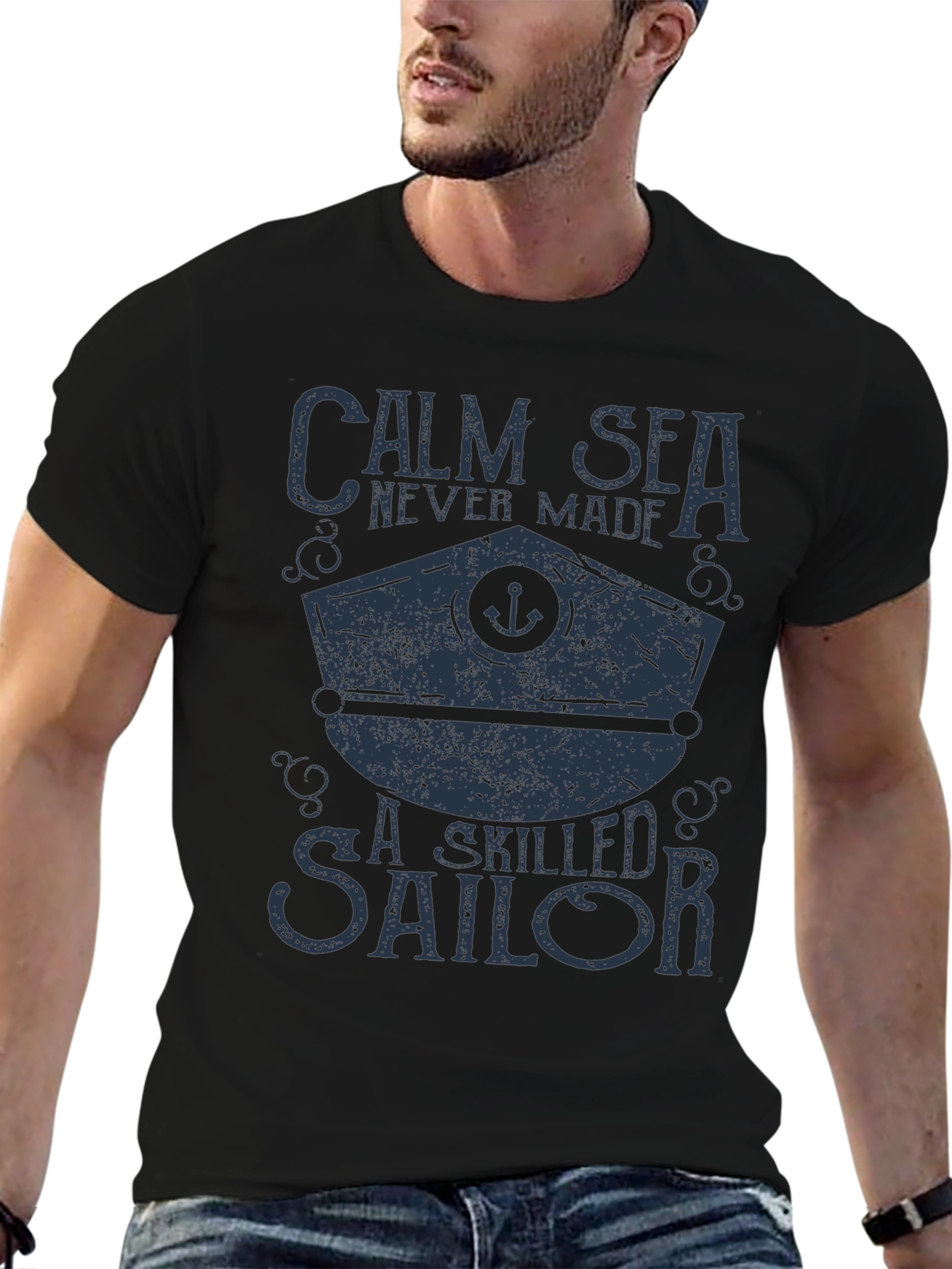 Calm Sea Skilled Sailor Graphic T-Shirt