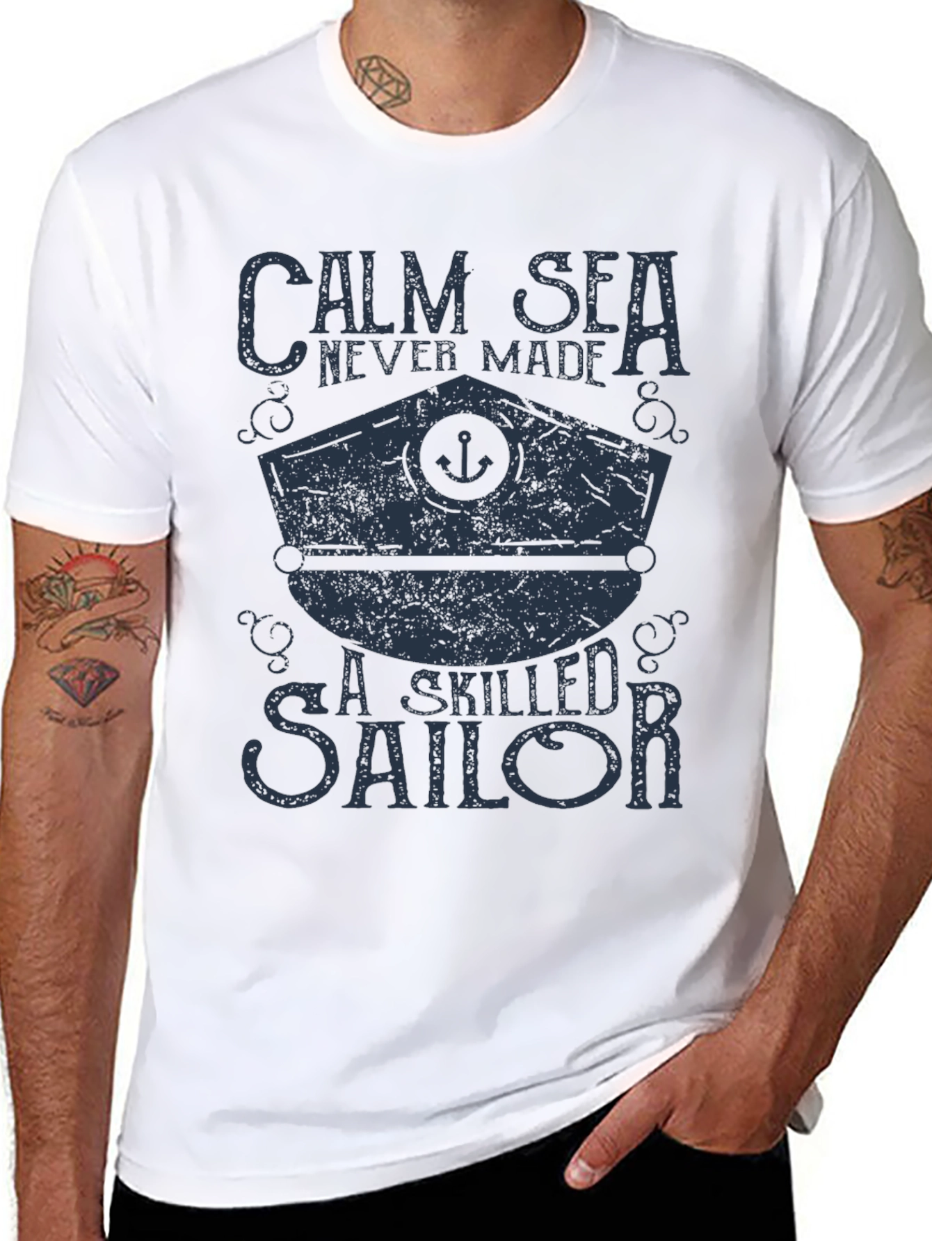 Calm Sea Skilled Sailor Graphic T-Shirt