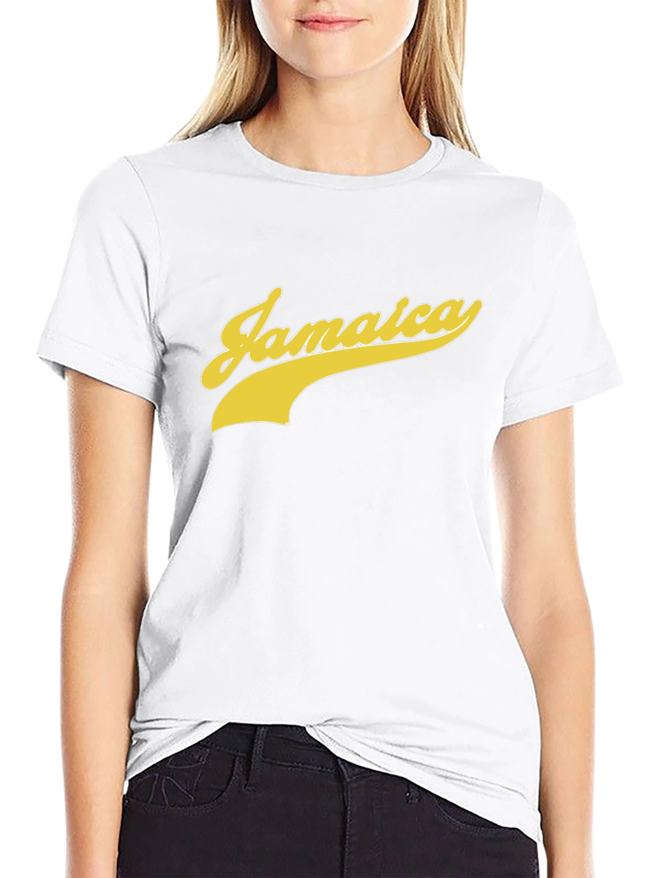 Jamaica Script Tee - Bold Style Black T-Shirt