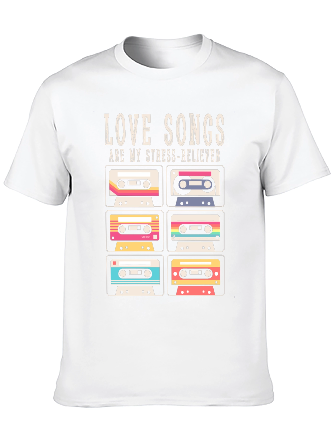 Retro Cassette Tape Love Songs T-Shirt