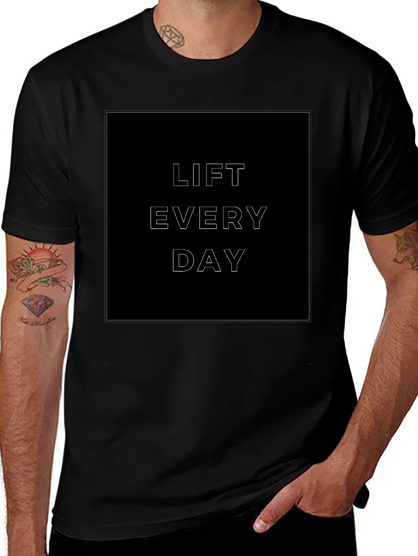 Lift Every Day Graphic Tee - Black