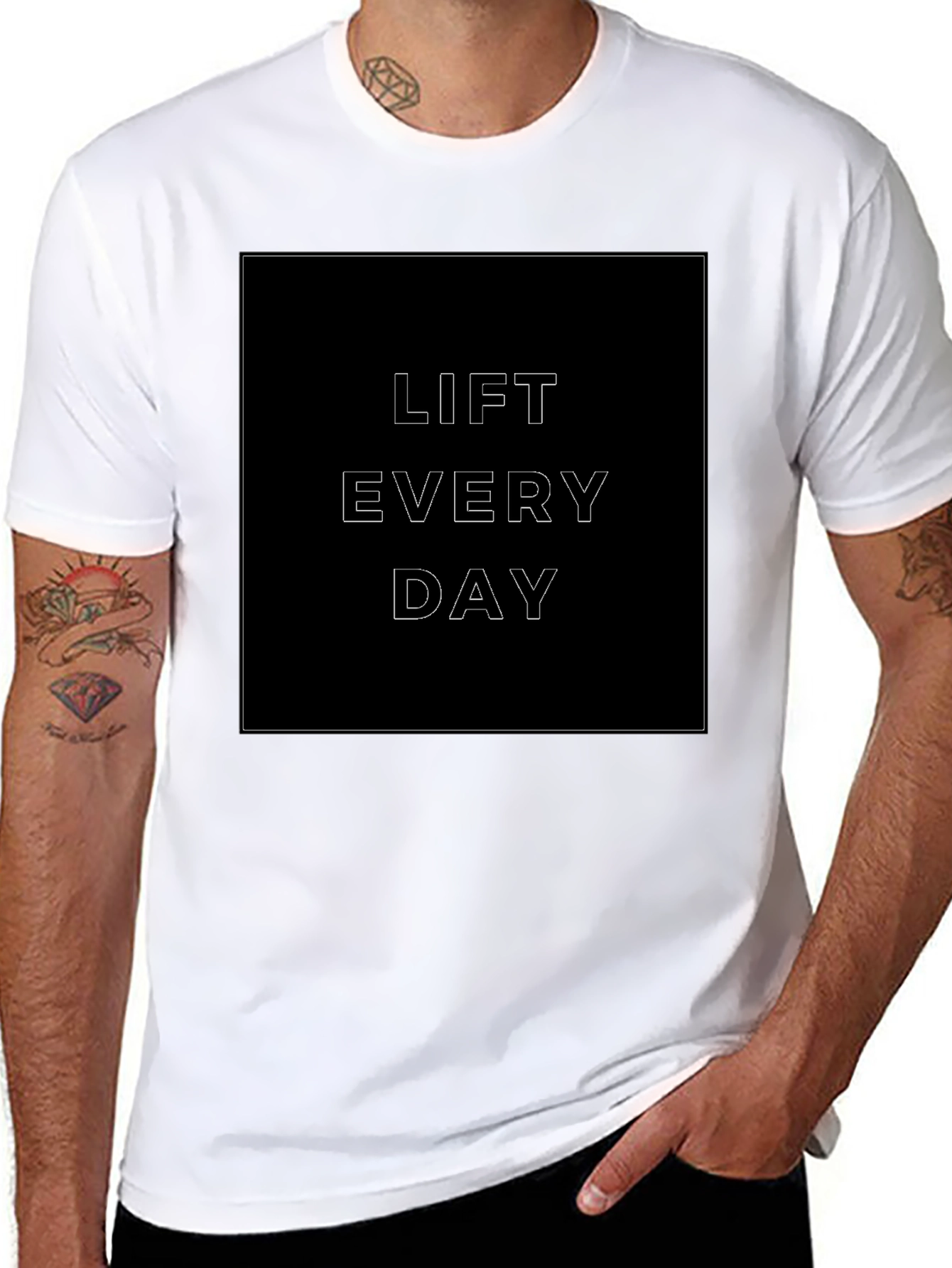Lift Every Day Graphic Tee - Black