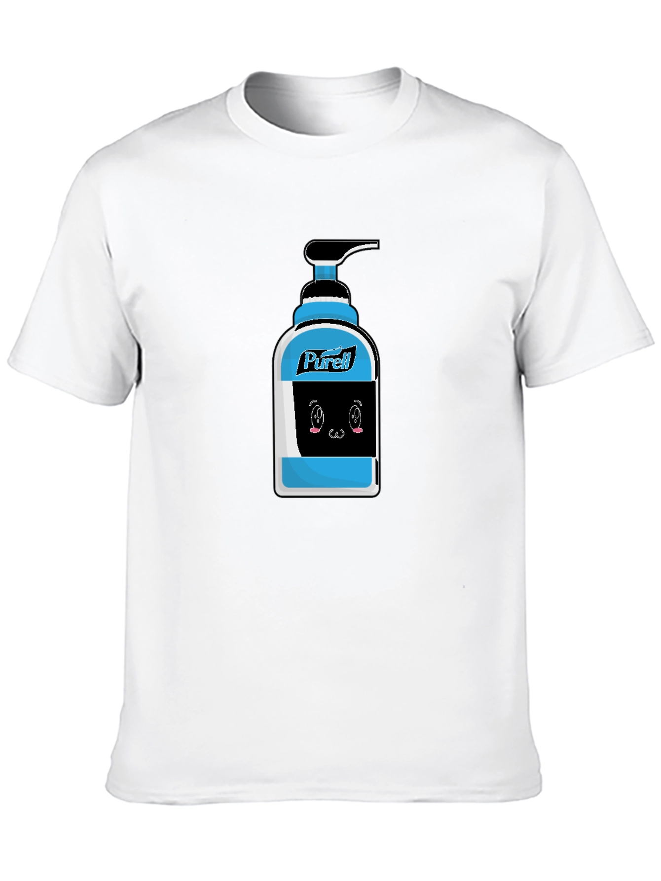 Purell Cartoon Graphic Black T-Shirt