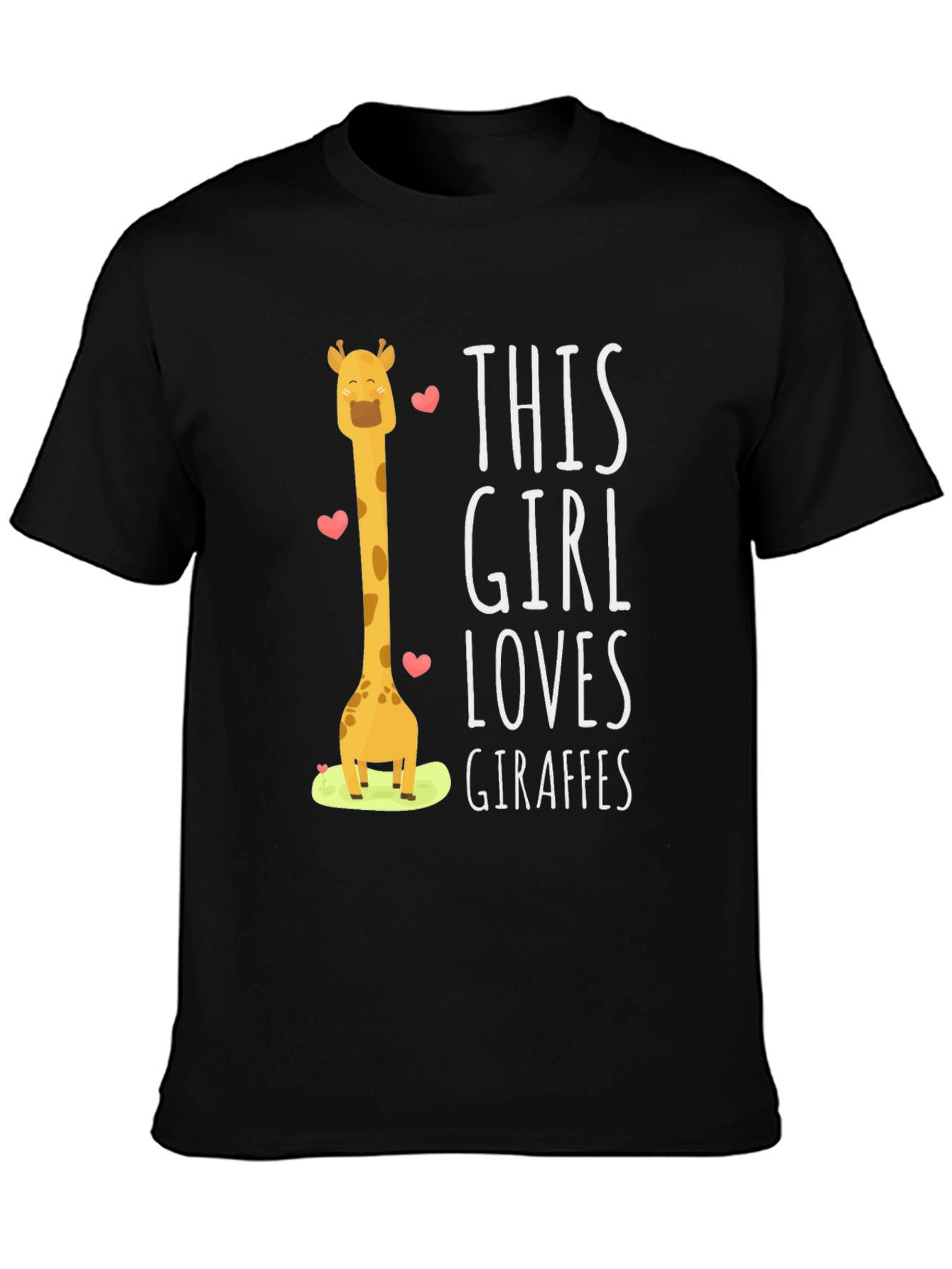 Giraffe Lovers Black T-Shirt