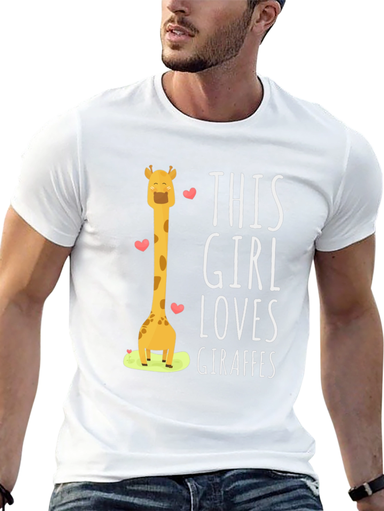 Giraffe Lovers Black T-Shirt