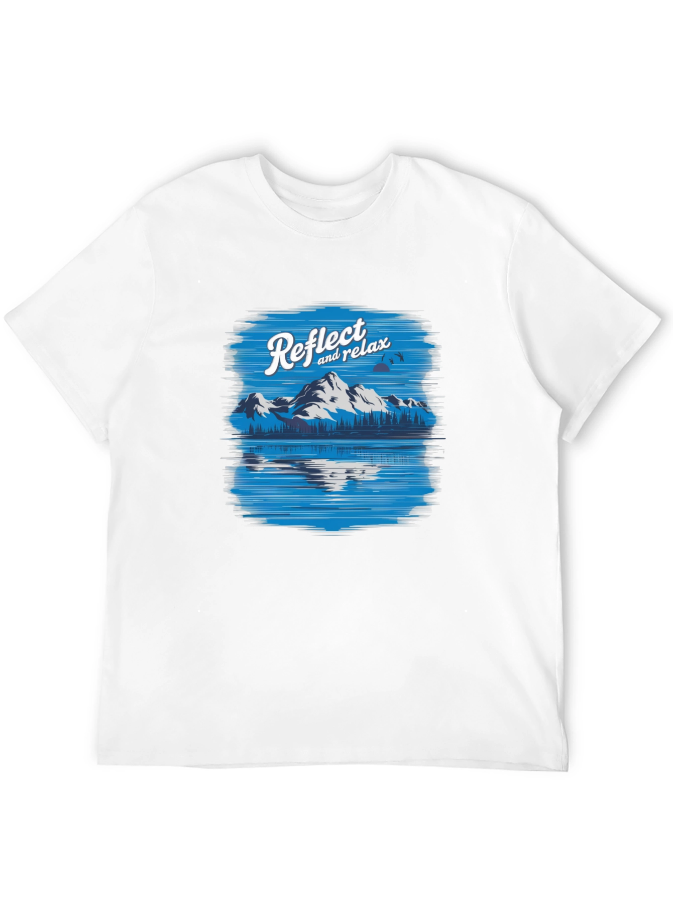 Reflect & Relax Mountain Scene Graphic Tee