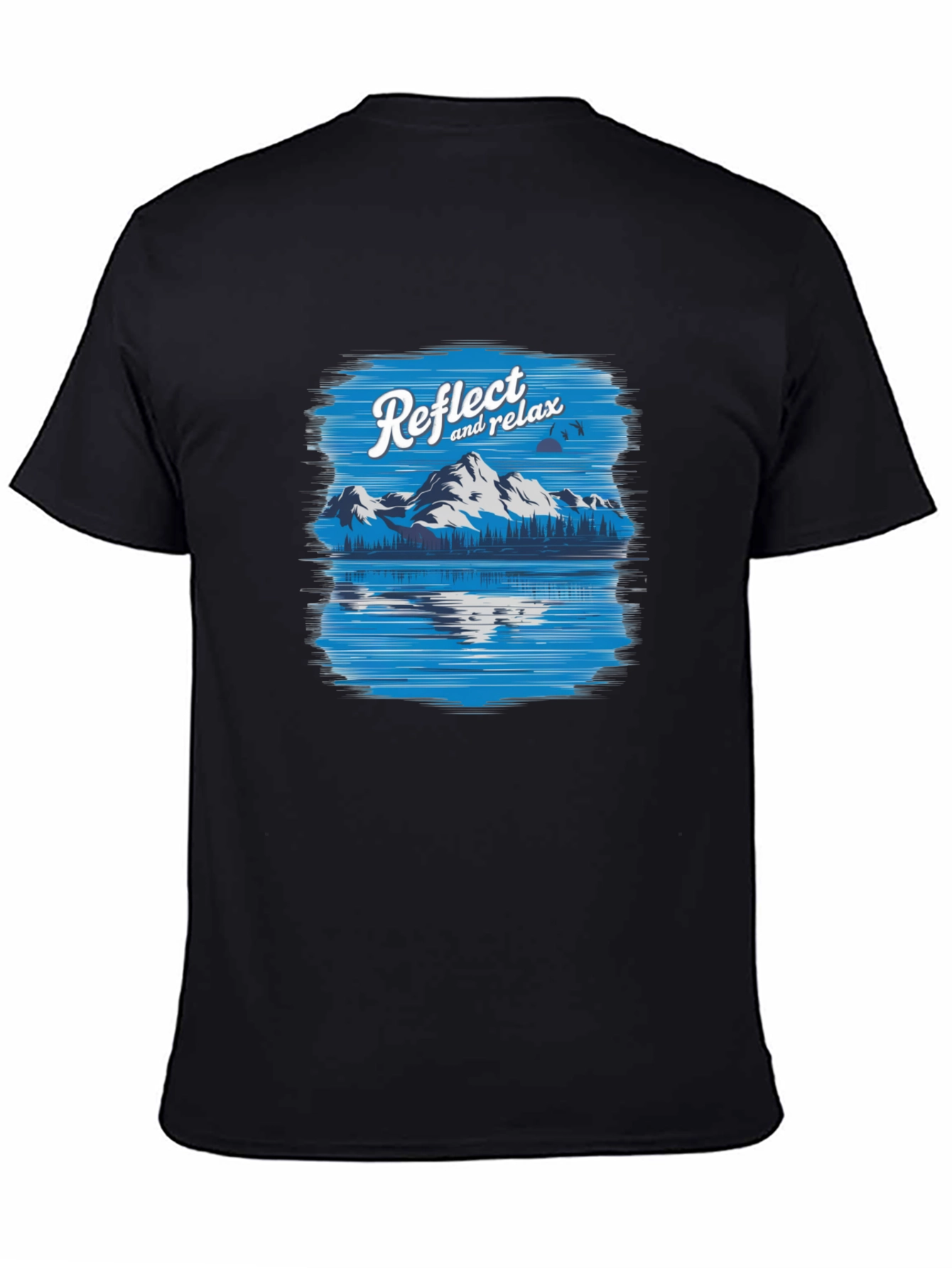 Reflect & Relax Mountain Scene Graphic Tee