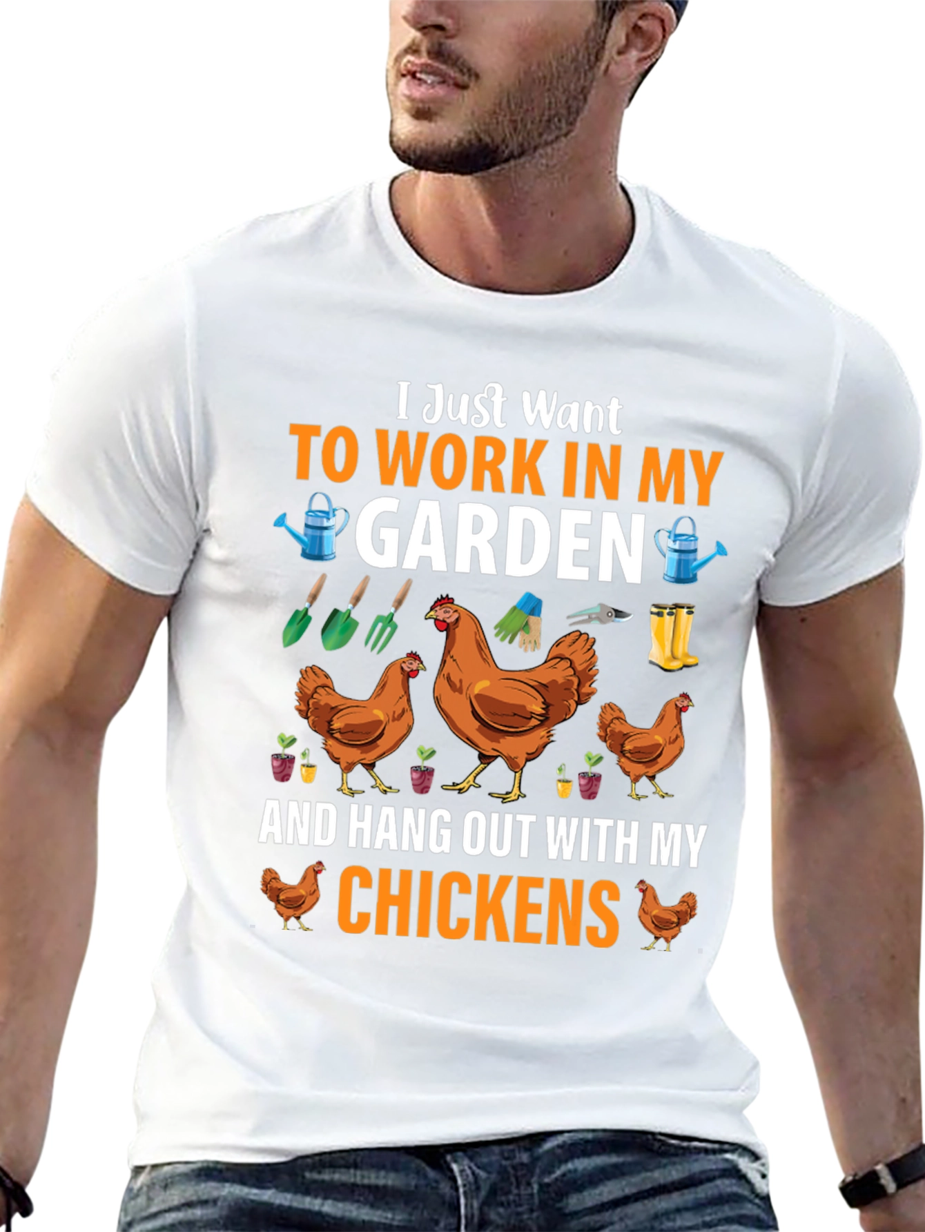 Gardening & Chickens Graphic Tee
