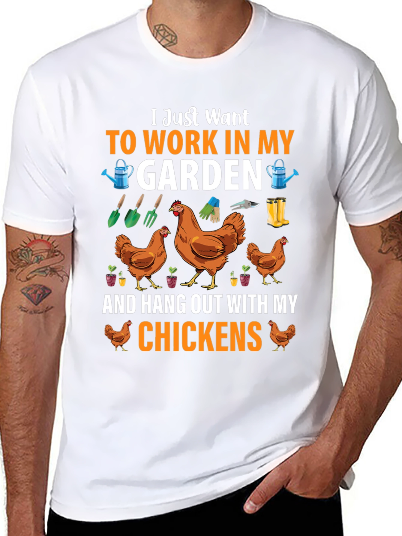 Gardening & Chickens Graphic Tee