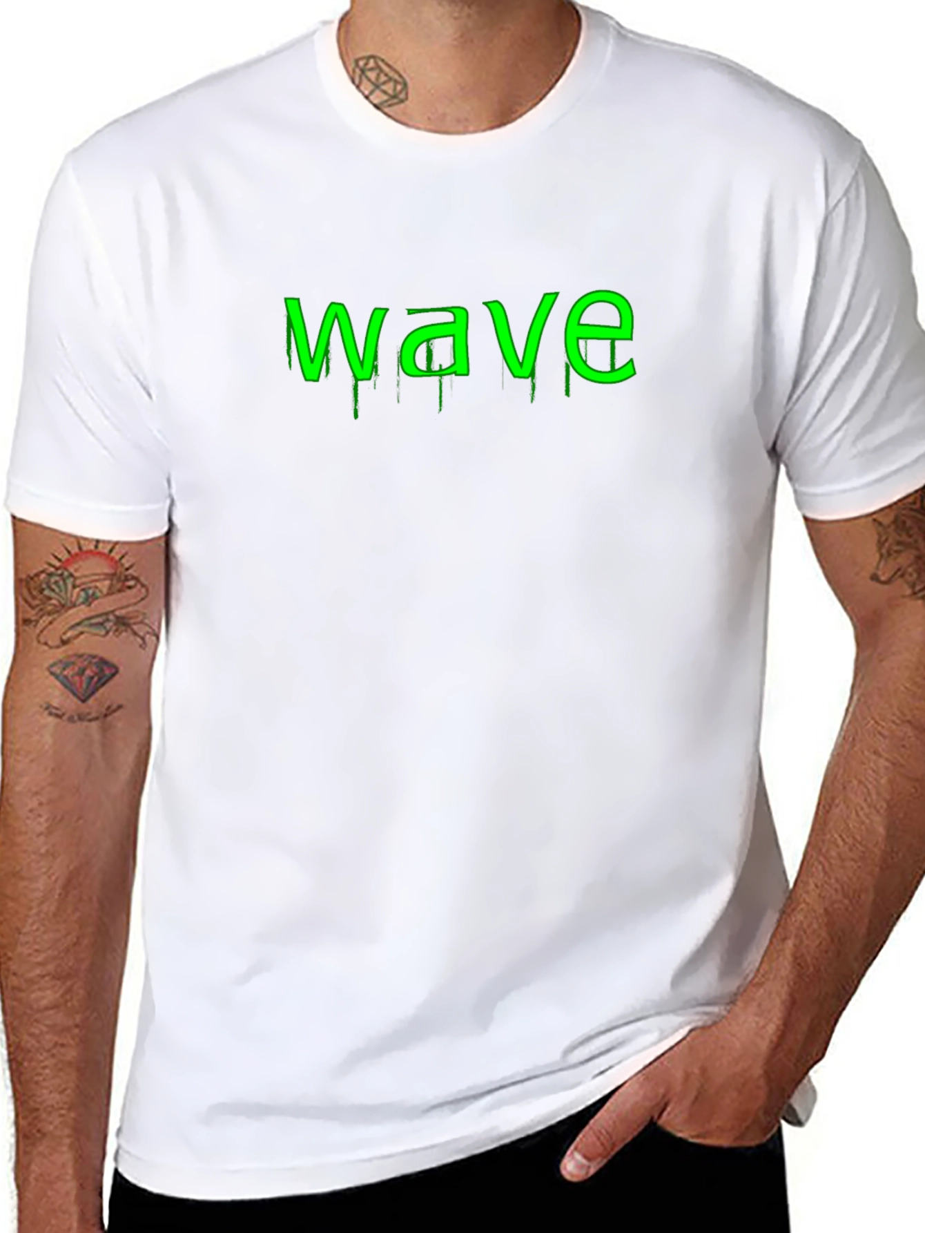 Wave Graphic Black T-Shirt