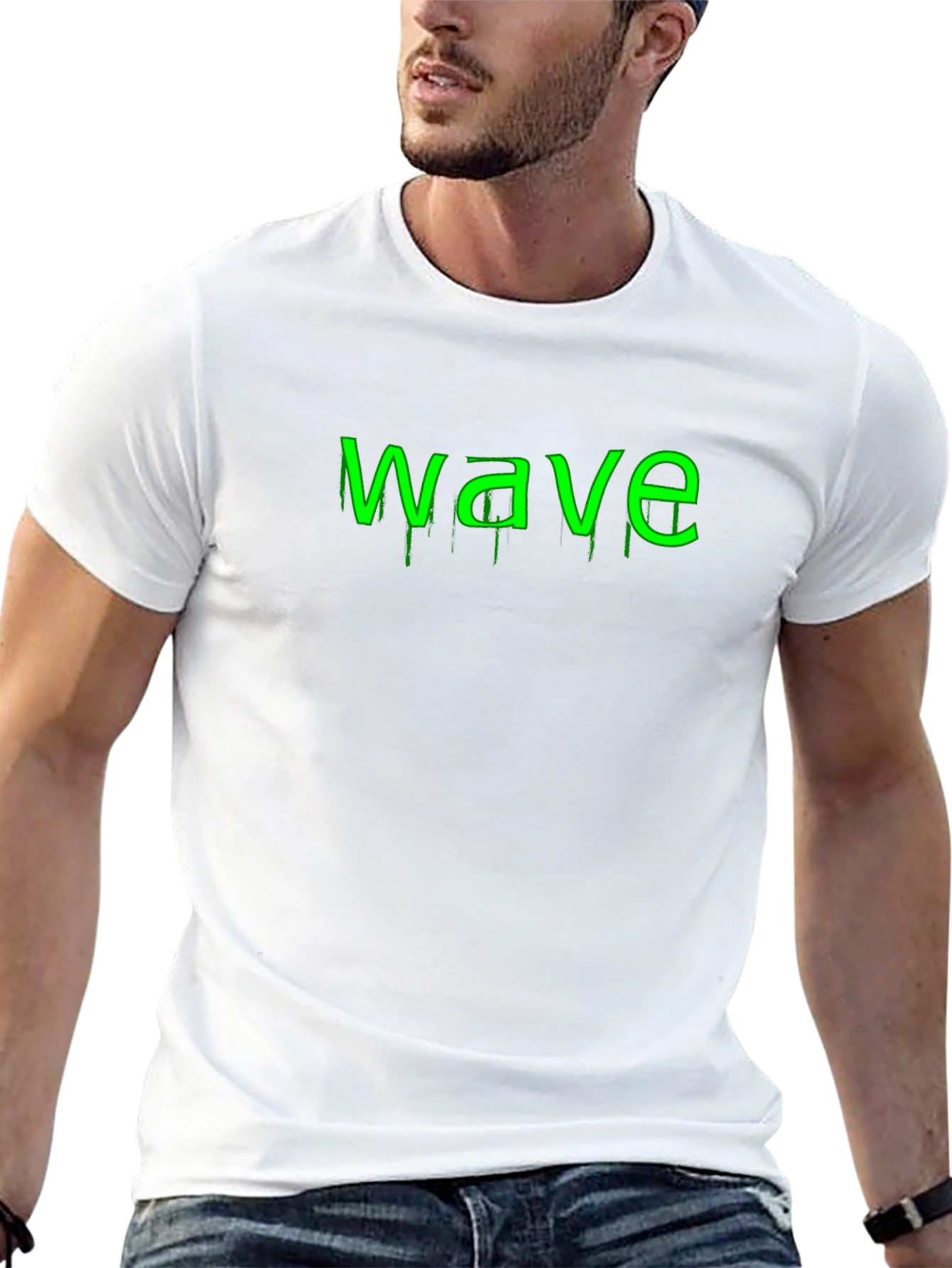 Wave Graphic Black T-Shirt