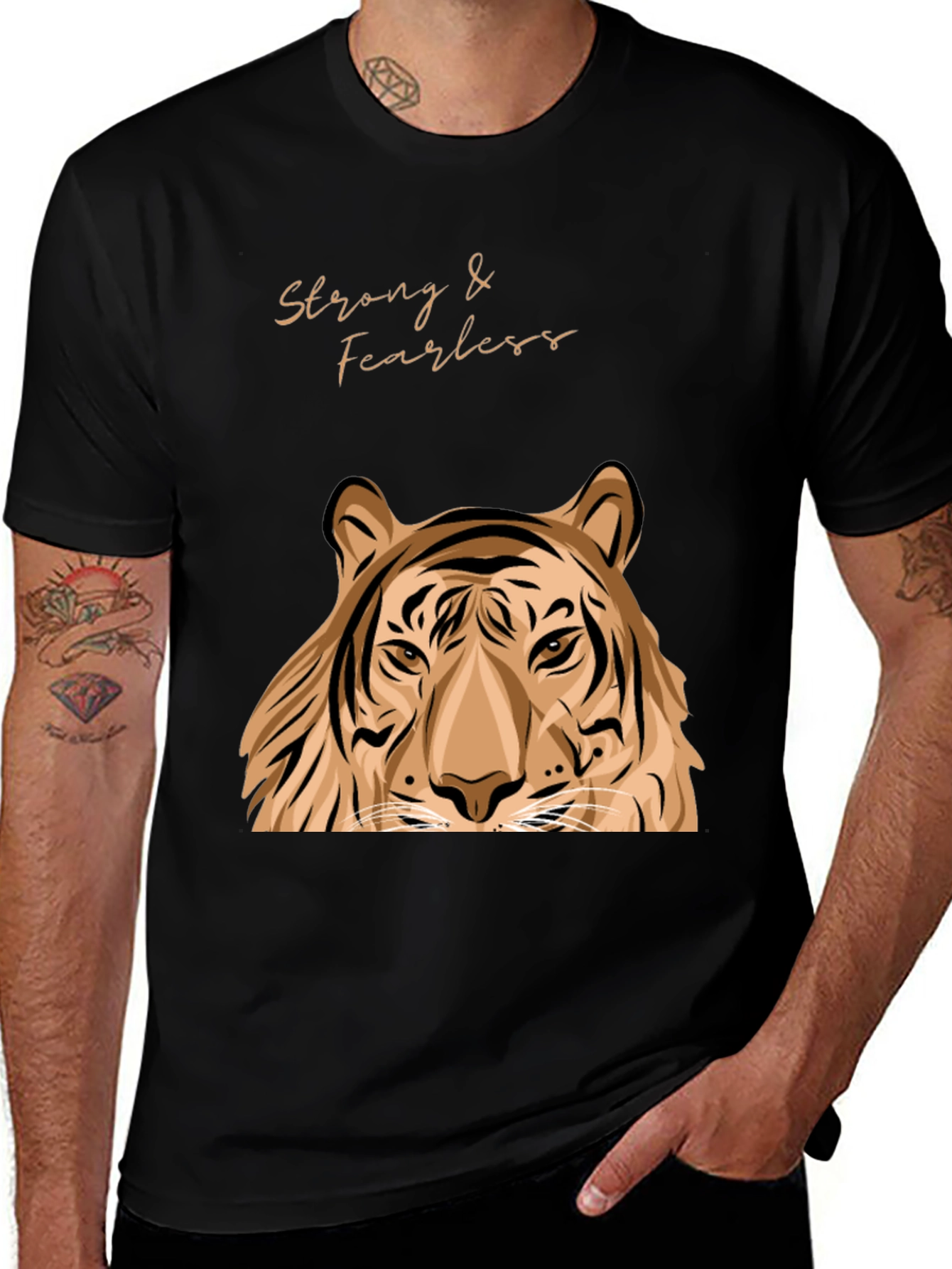 Strong & Fearless Tiger Graphic Tee