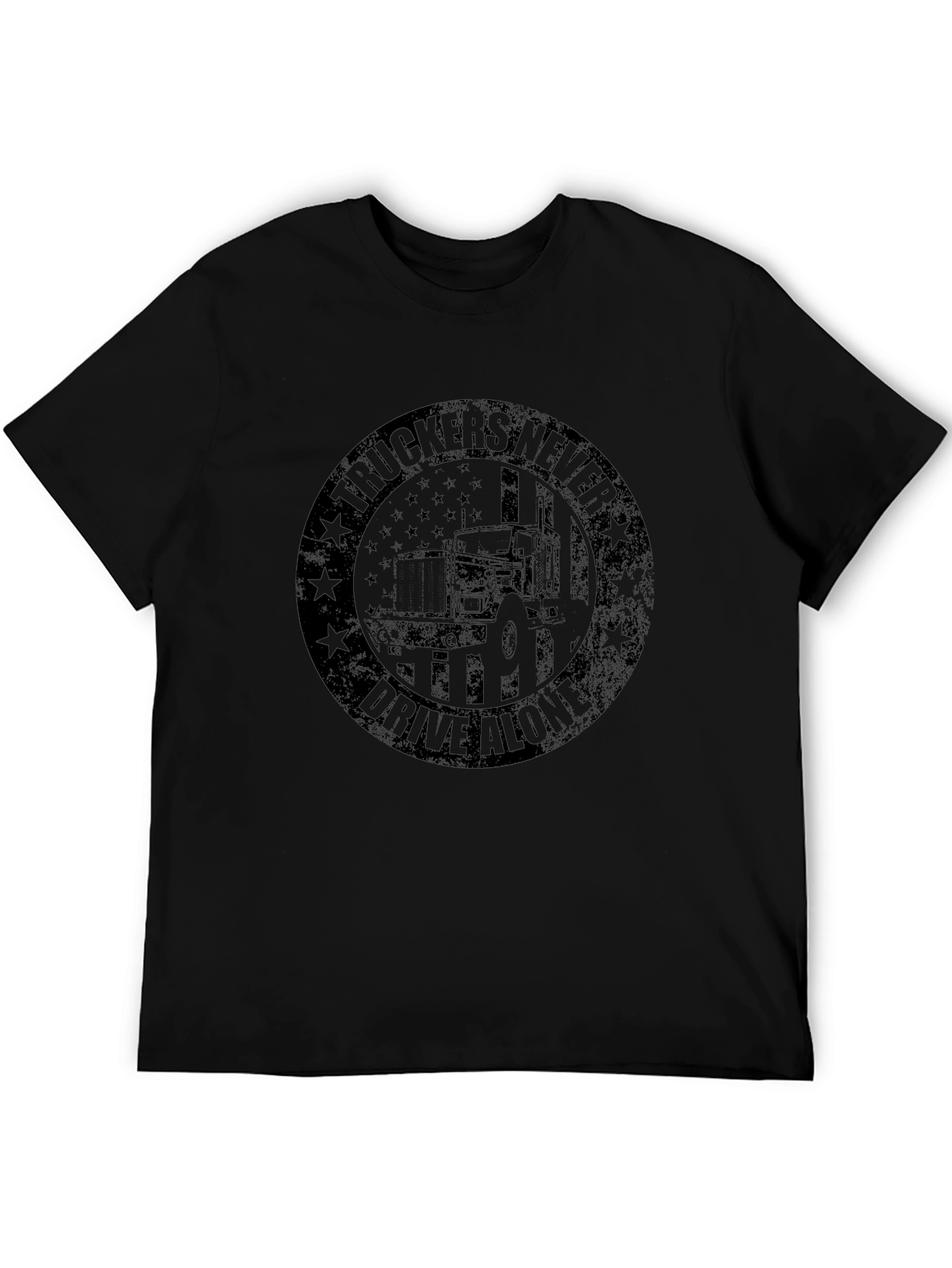 Truckers Never Drive Alone Graphic T-Shirt