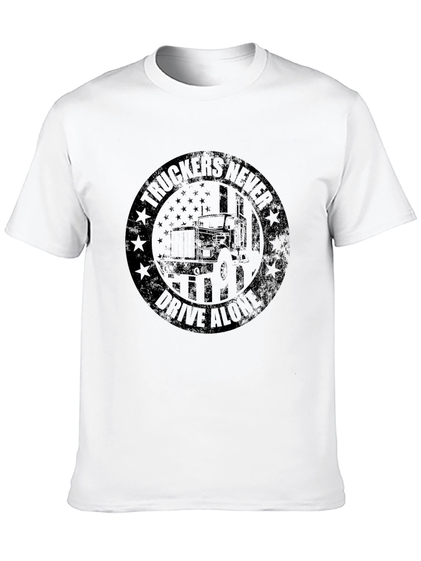 Truckers Never Drive Alone Graphic T-Shirt