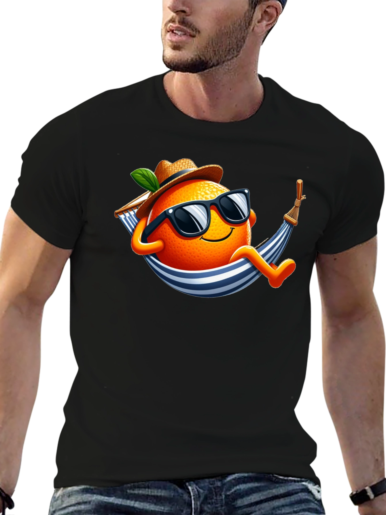 Relaxing Orange T-Shirt: Summer Vibes