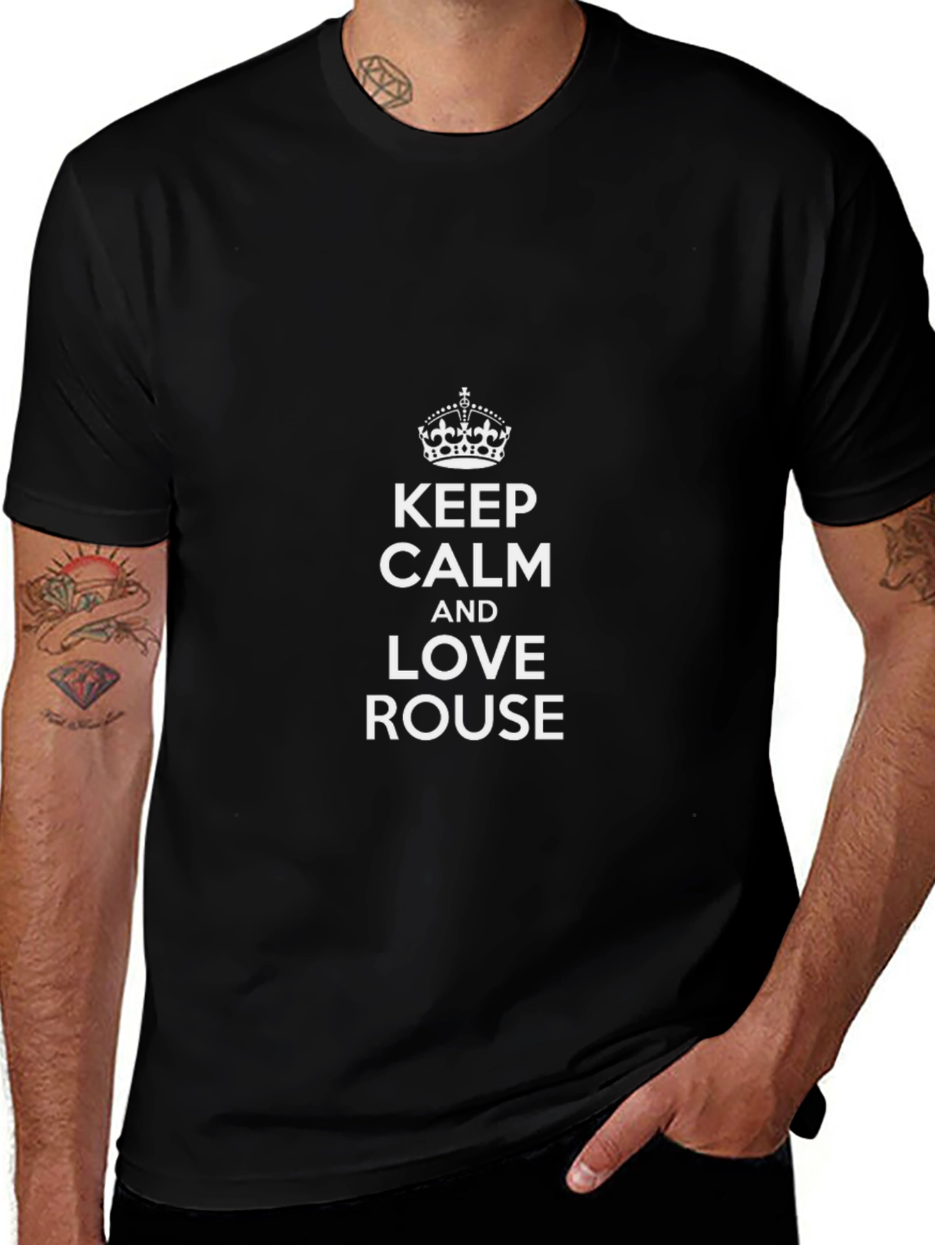 Keep Calm and Love Rouse Black T-Shirt