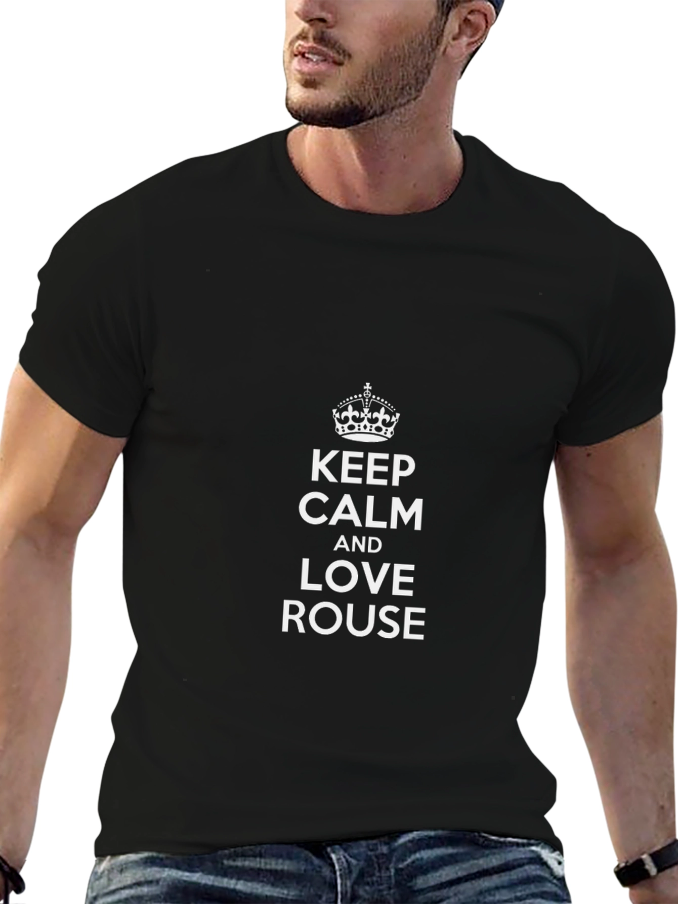 Keep Calm and Love Rouse Black T-Shirt