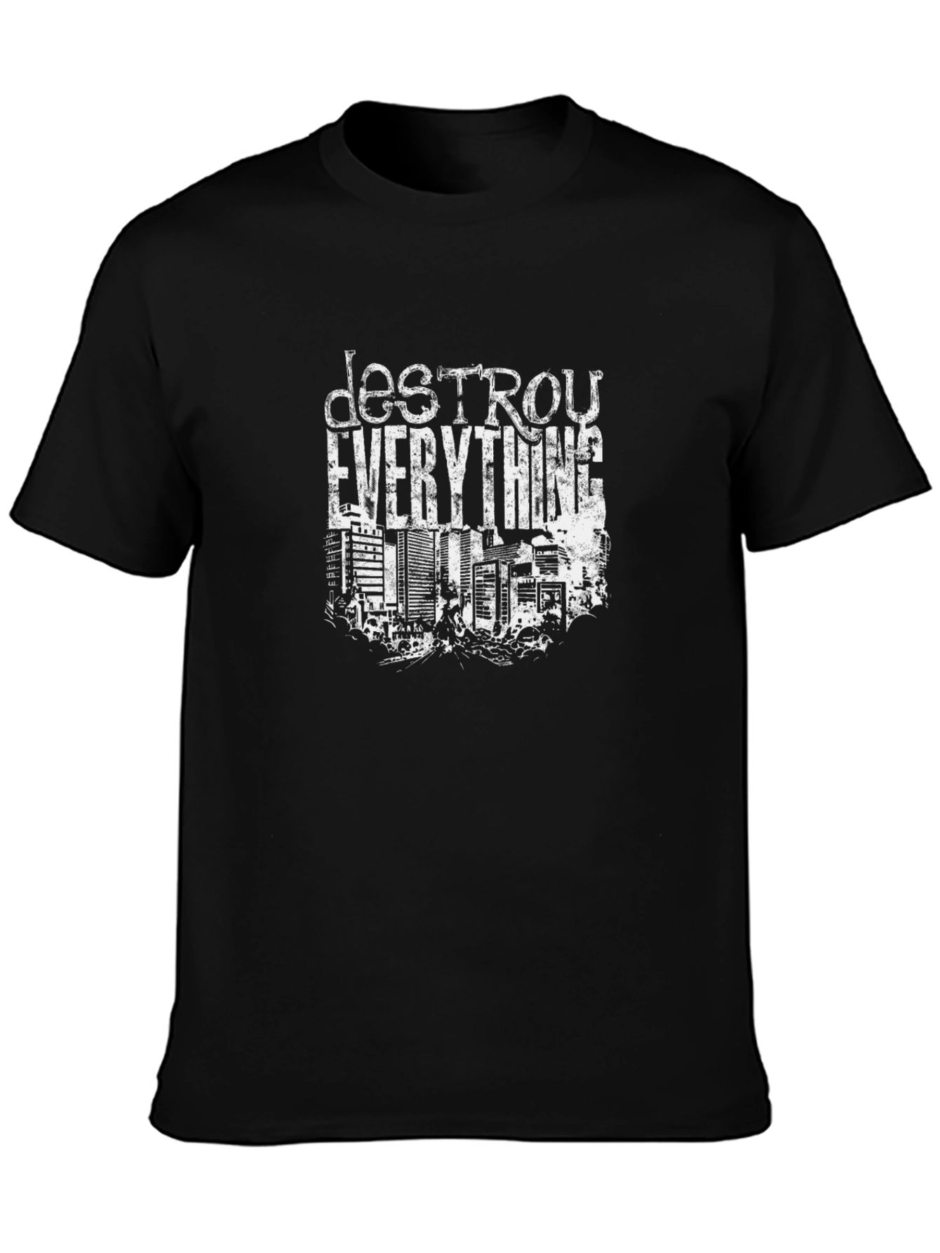 Destroy Everything Graphic Tee - Black Cotton