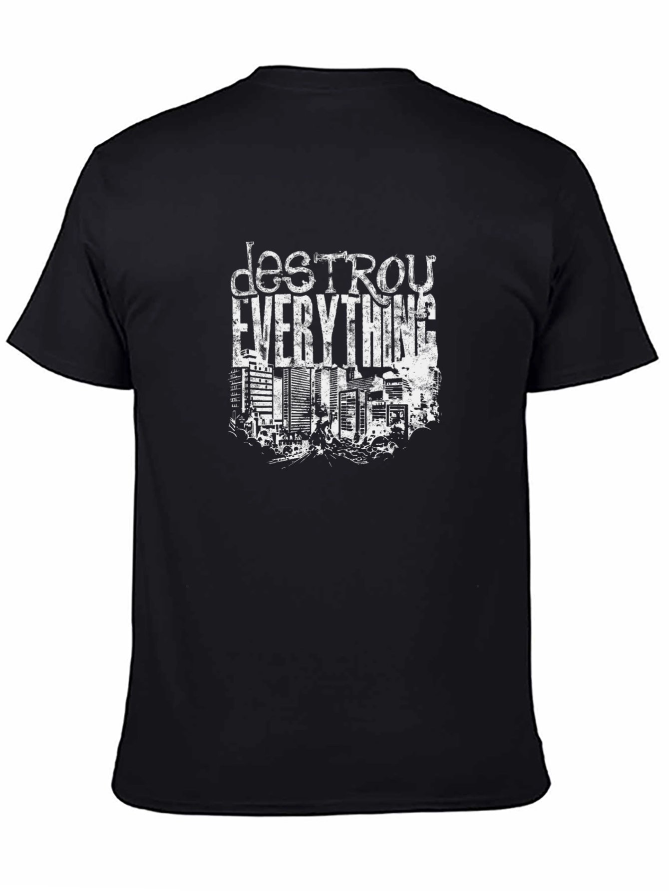 Destroy Everything Graphic Tee - Black Cotton