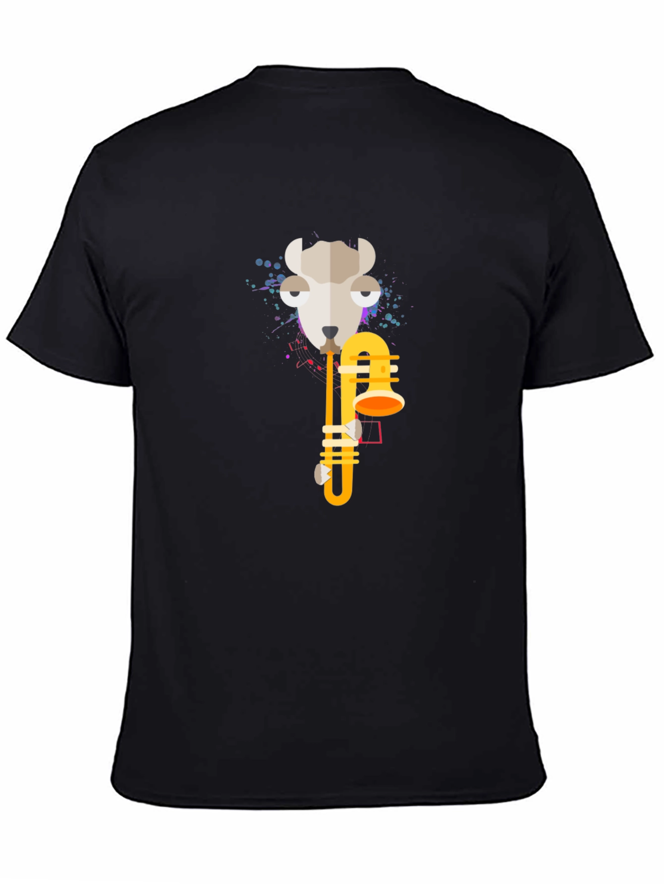 Goat Trombone T-Shirt - Cool Animal Music Tee