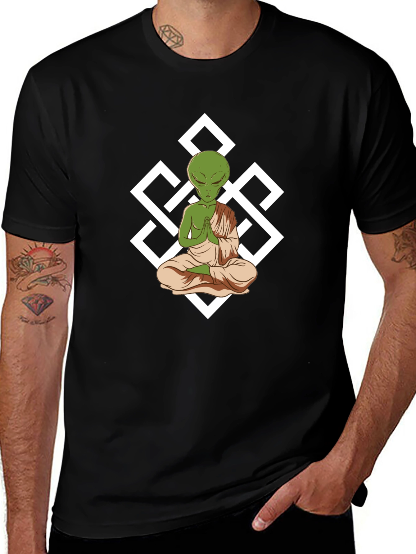 Meditating Alien Graphic Tee