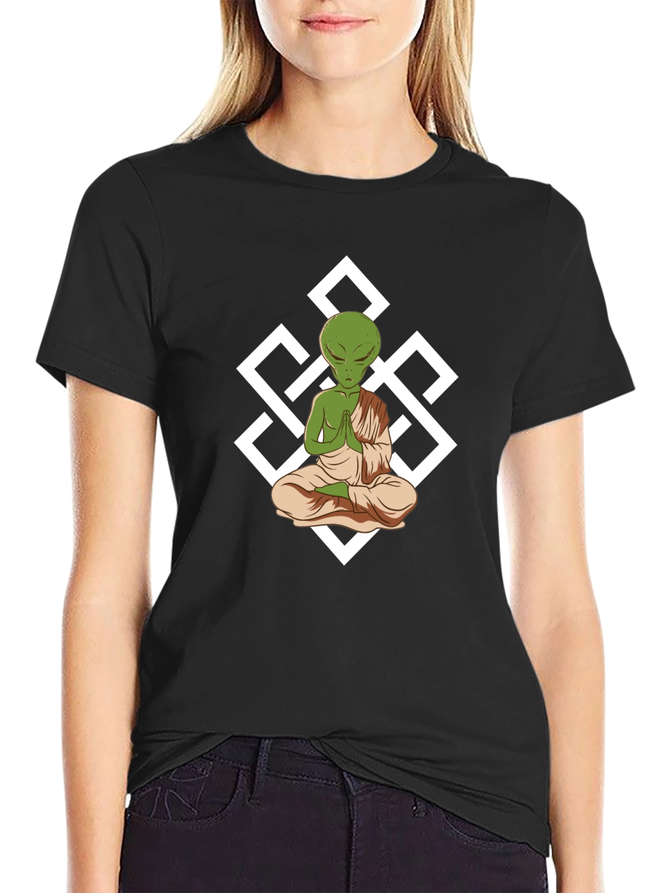 Meditating Alien Graphic Tee