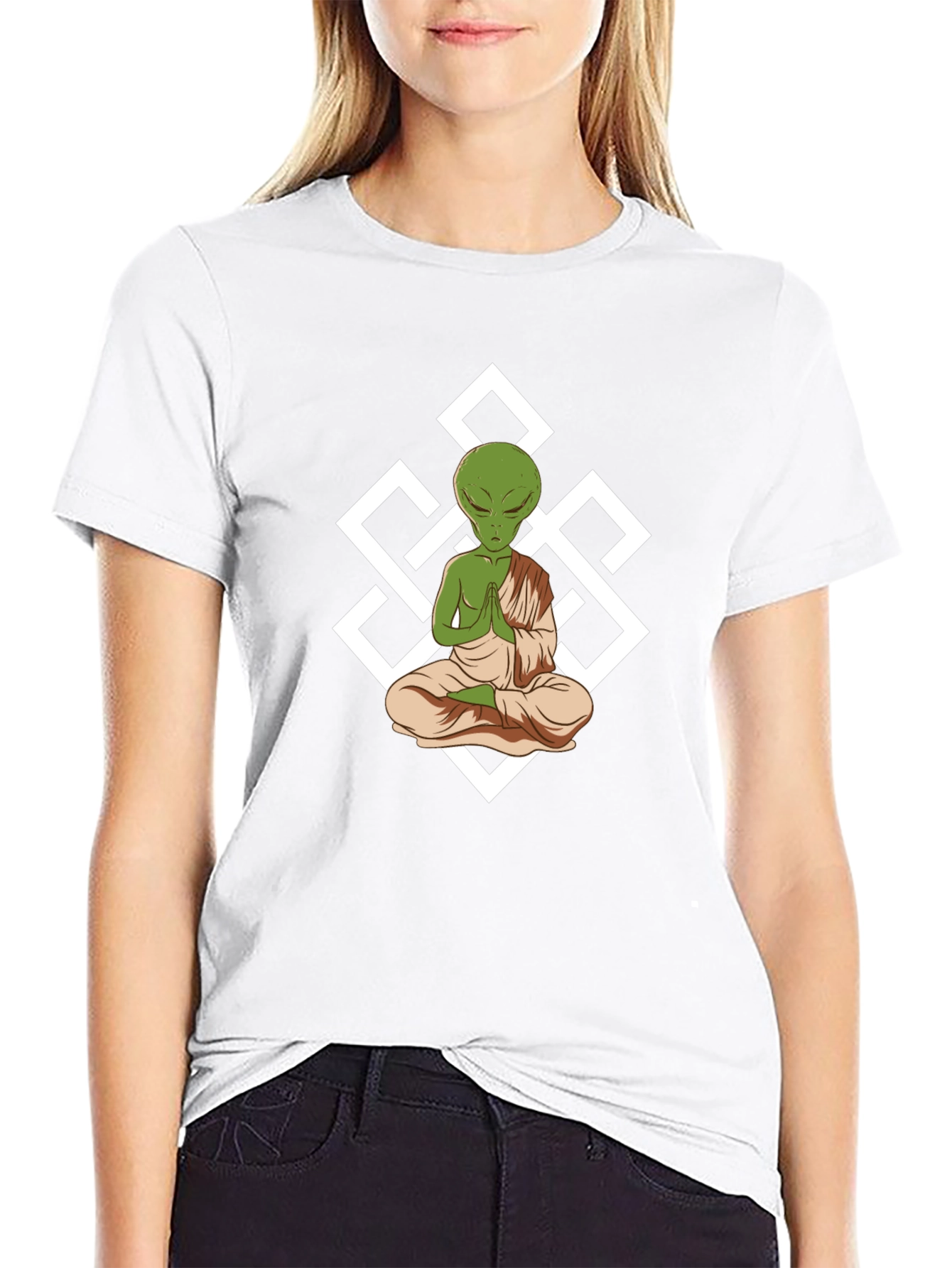 Meditating Alien Graphic Tee