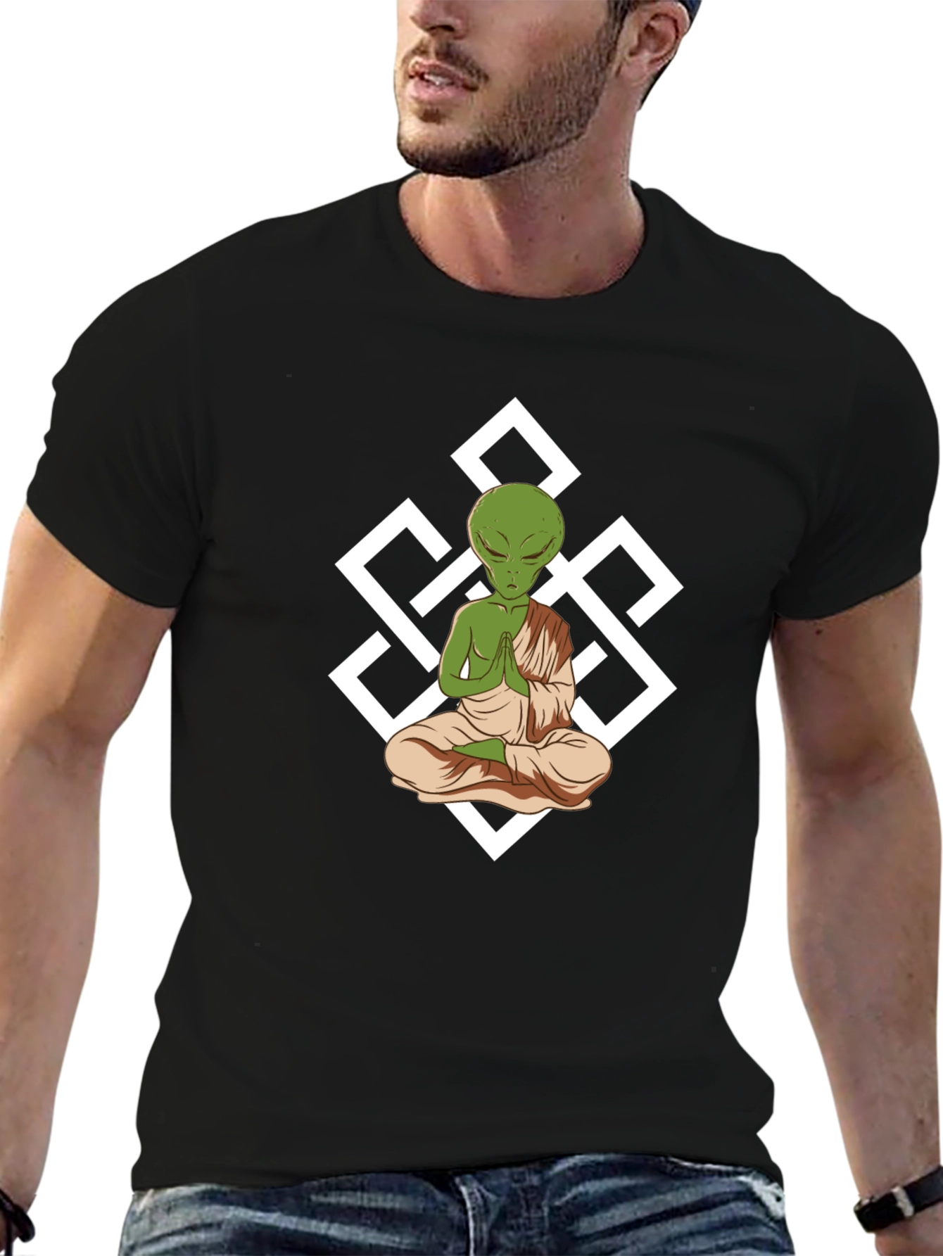 Meditating Alien Graphic Tee