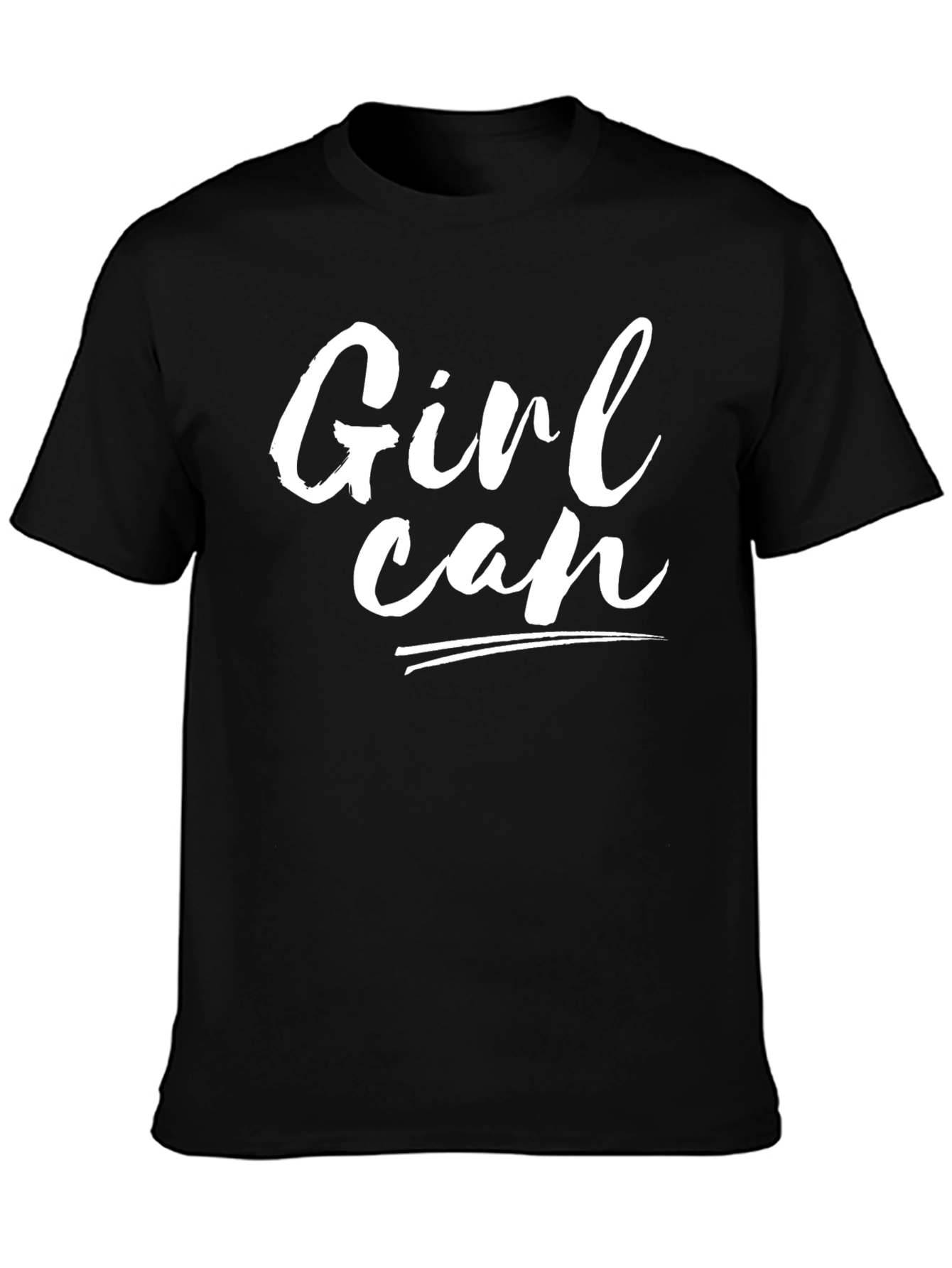 Girl Can T-Shirt - Black Cotton Tee