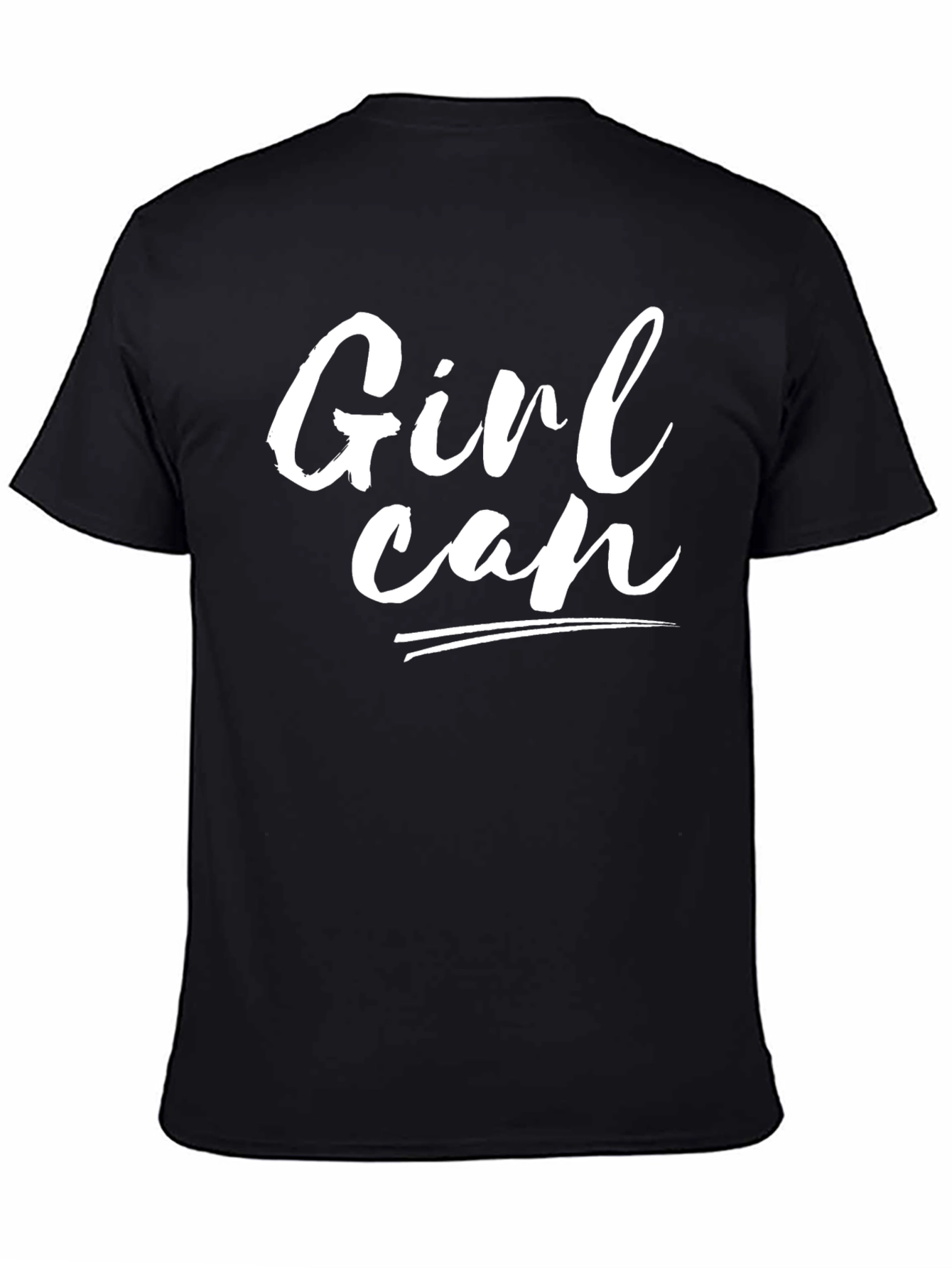 Girl Can T-Shirt - Black Cotton Tee