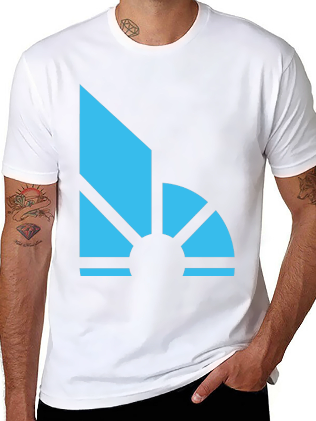 Geometric Sunrise Graphic Tee - Modern Style