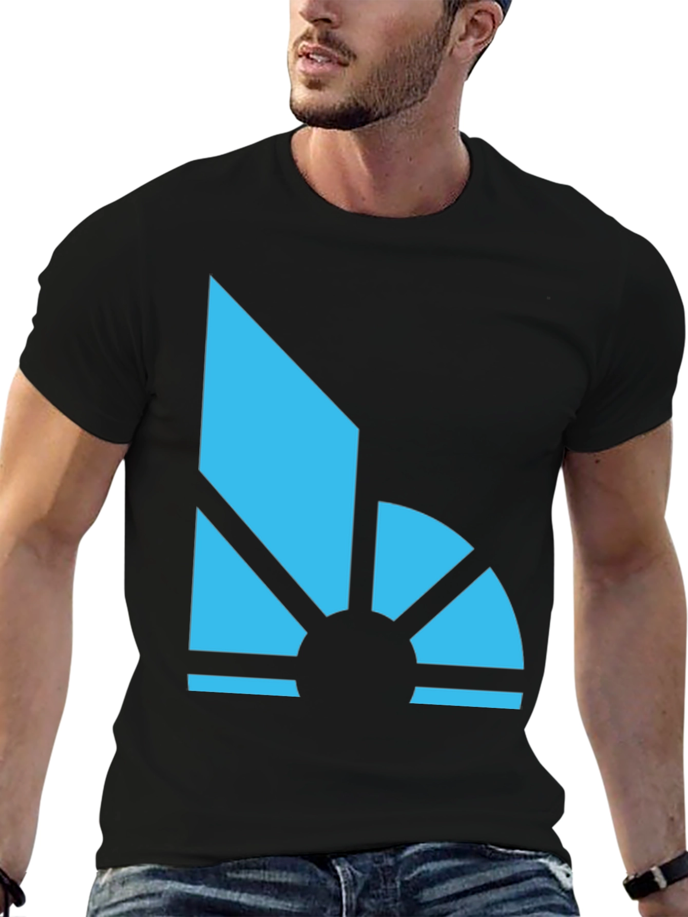 Geometric Sunrise Graphic Tee - Modern Style