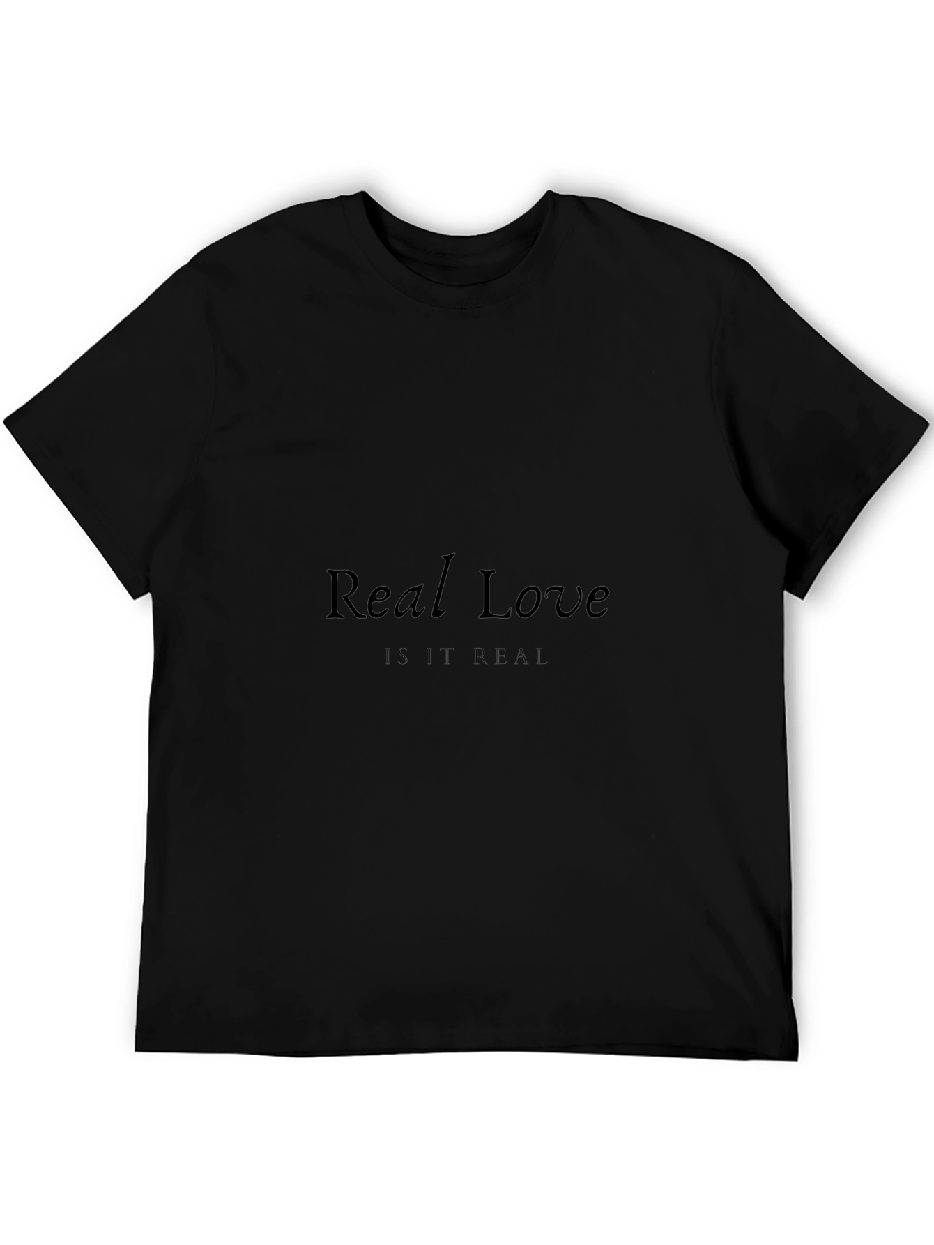 Real Love Graphic Black T-Shirt for Men