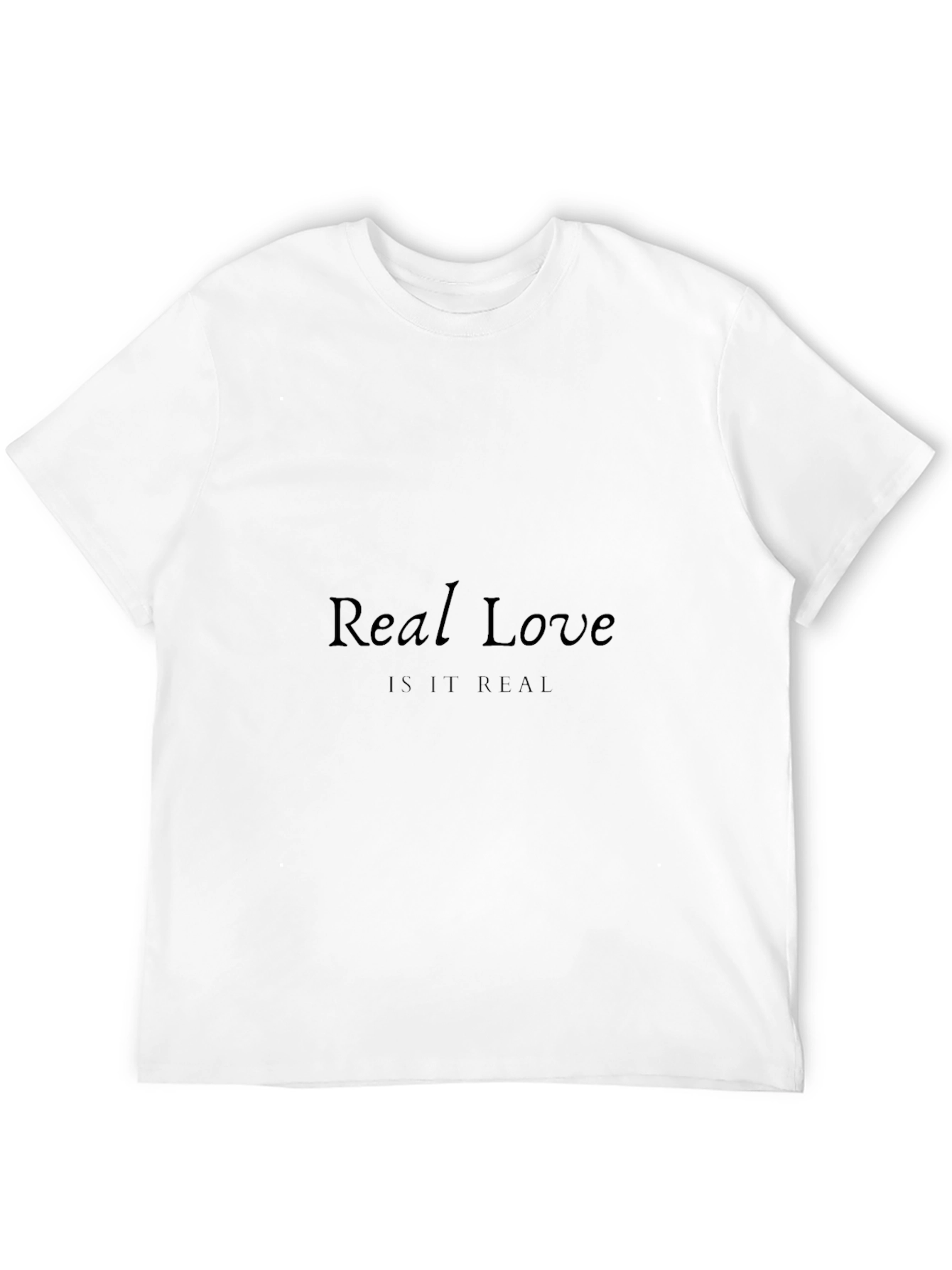 Real Love Graphic Black T-Shirt for Men