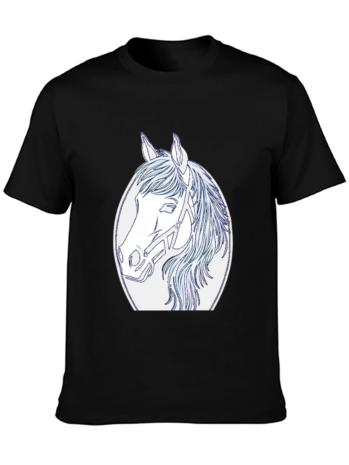Horse Graphic Tee - Black Unisex T-Shirt