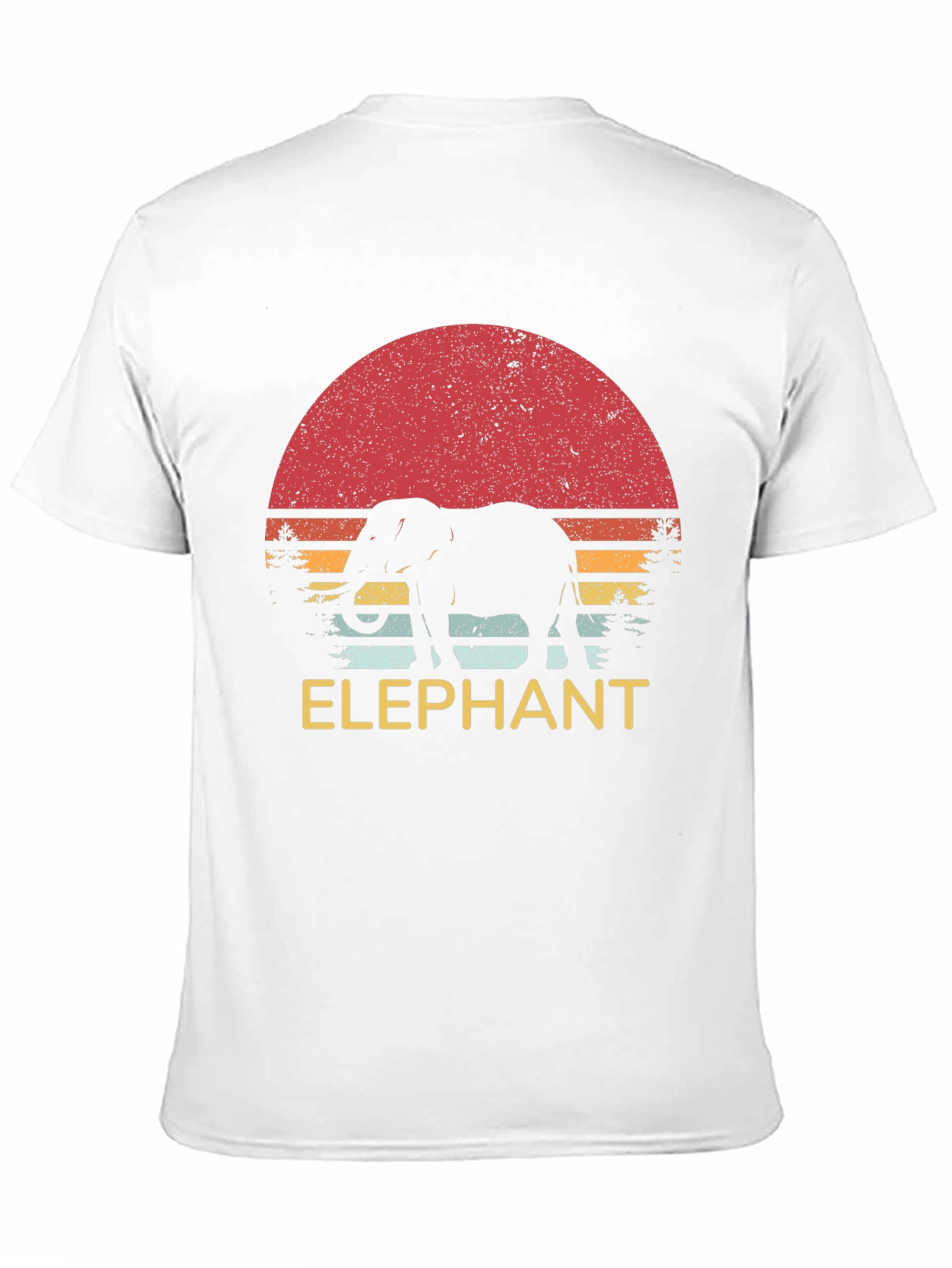 Retro Elephant Sunset Graphic Tee - Unisex