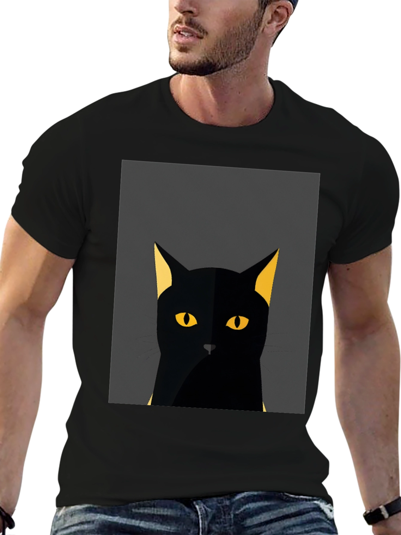 Black Cat Graphic T-Shirt - Stylish & Unique