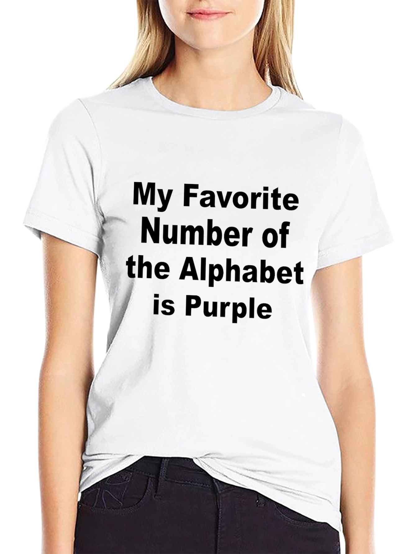 Funny Sarcastic T-Shirt: Alphabet Number is Purple
