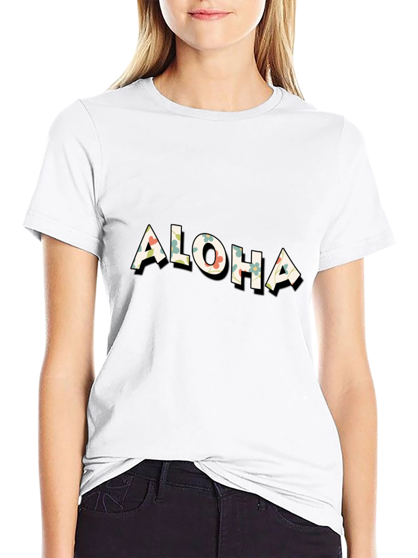 Aloha Floral Graphic Print T-Shirt
